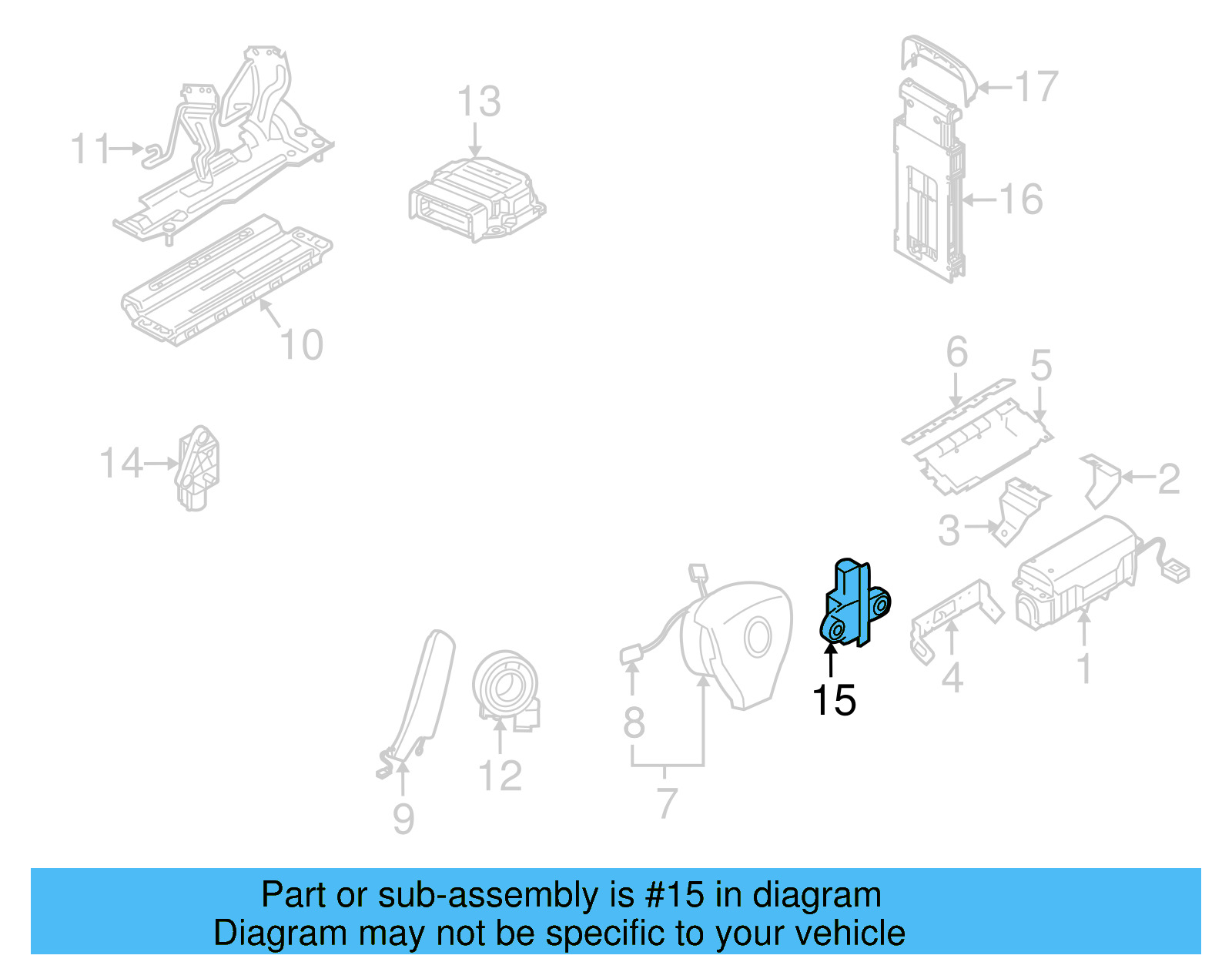 Side Impact Sens 1Q0-955-557 - View 6