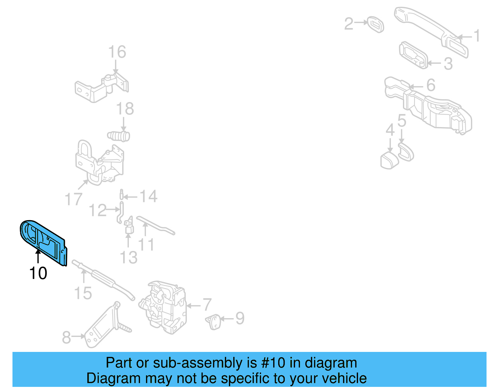 Handle, Inside 3B0839114AK2AQ - View 4