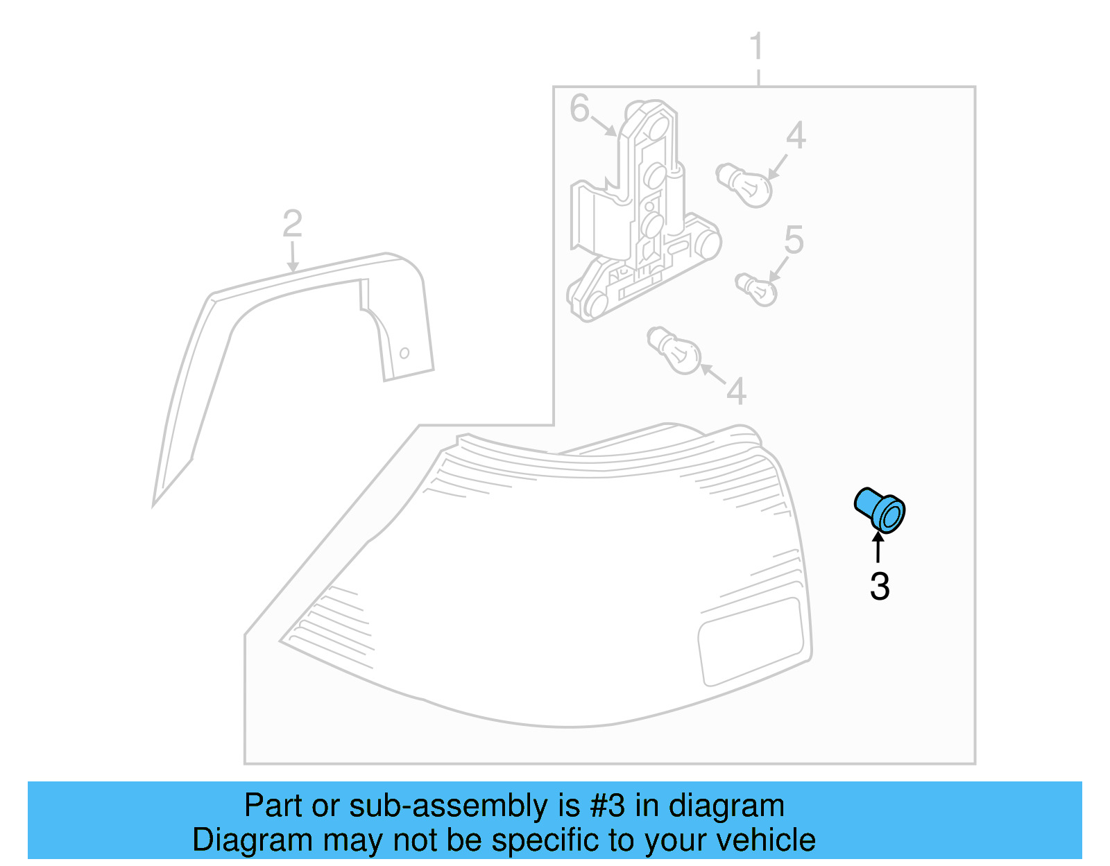 Tail Lamp Assembly Bushing 1J6-945-299 - View 11
