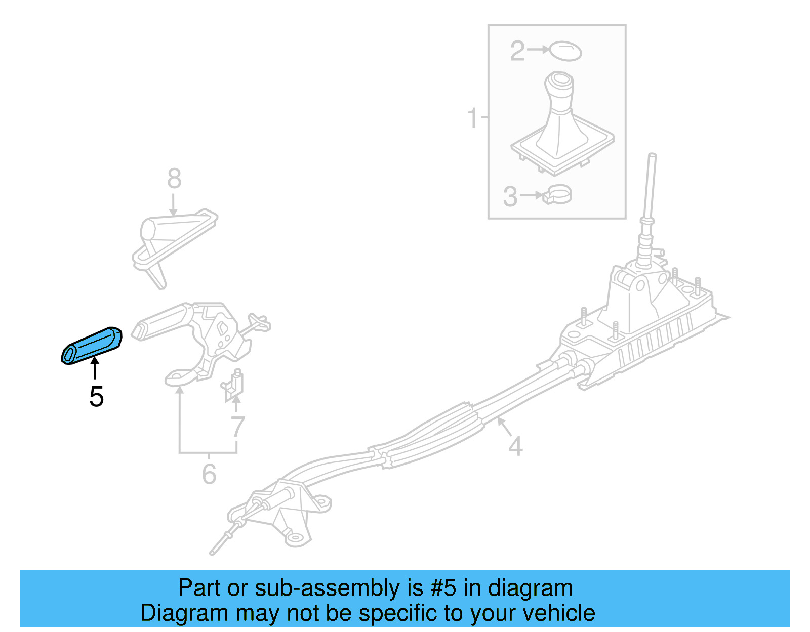 Park Brake Handle 5C0-711-503-D-GRW