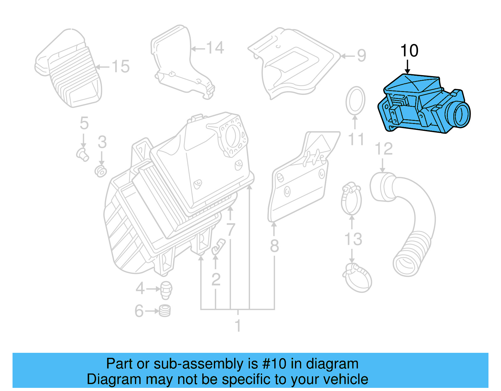 Mass Air Flow Sensor 06A-906-461-NX - View 6