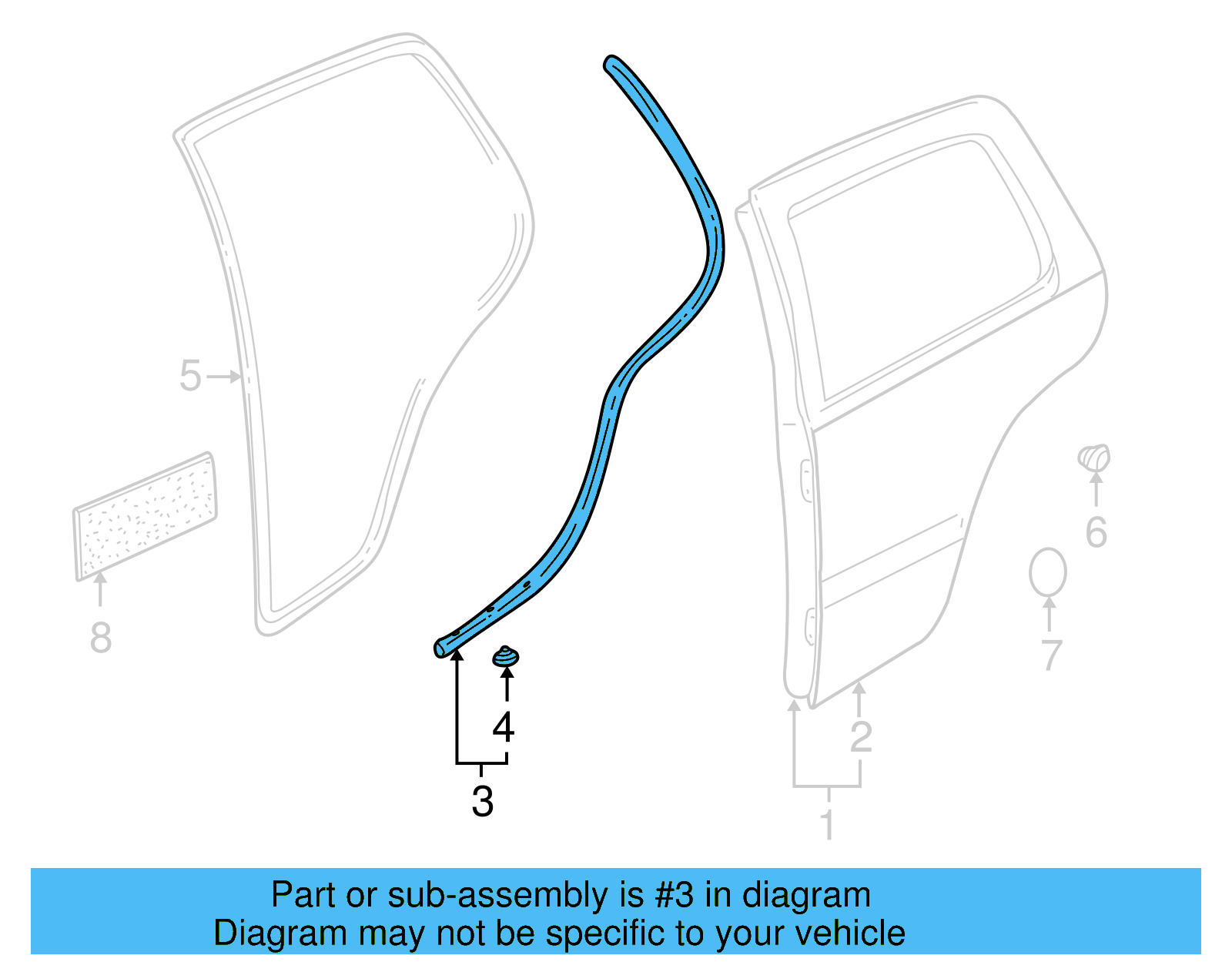 Door Weather 1J5-839-698-B-B41 - View 10