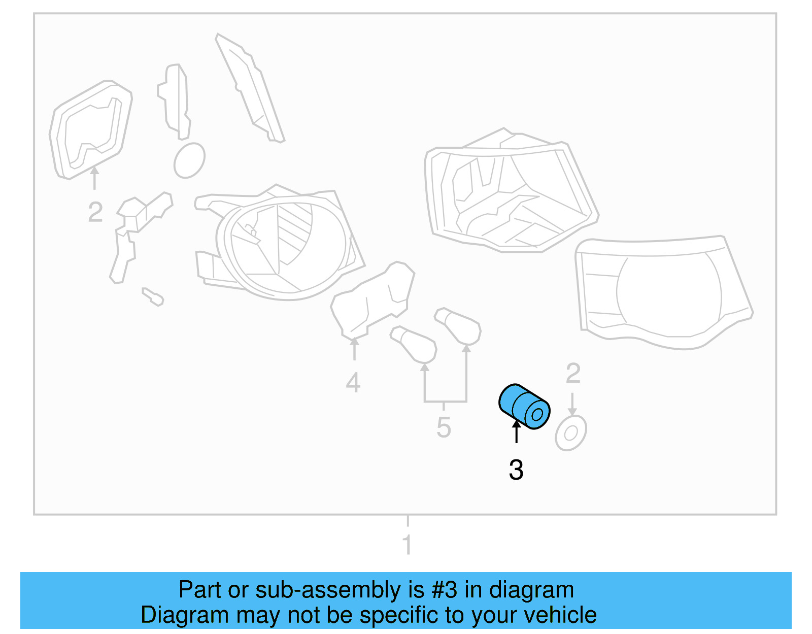 Tail Lamp Assembly Nut WHT-000-071 - View 9