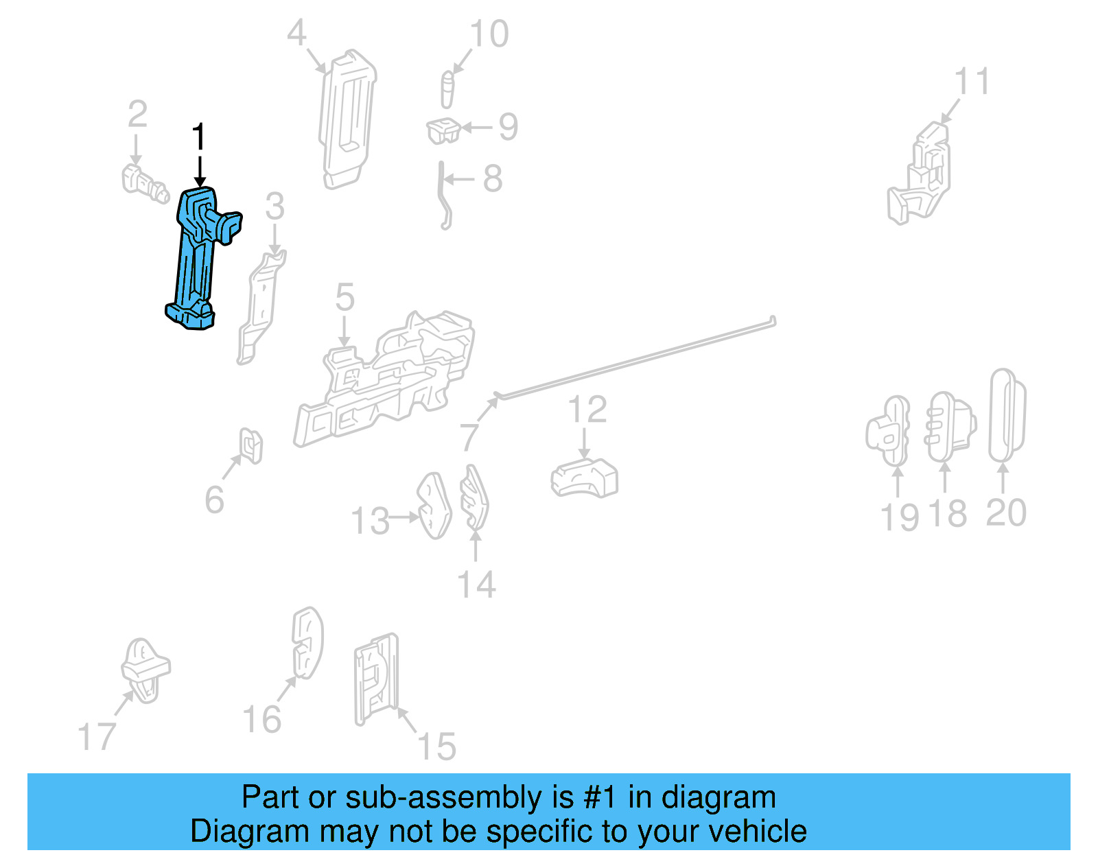 Handle, Outside 7D0-843-704-A - View 6