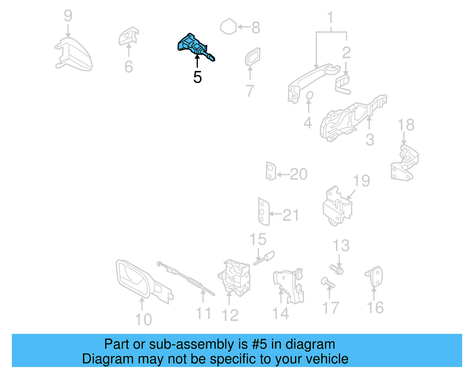 Lock Cylinder 107-837-167-GH - View 5