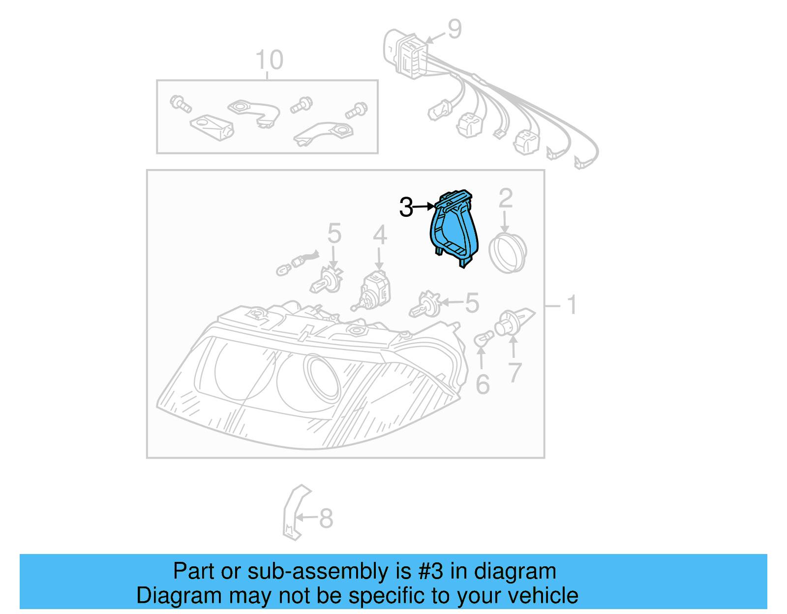 Rear Cap 3B0-941-607-F - View 13