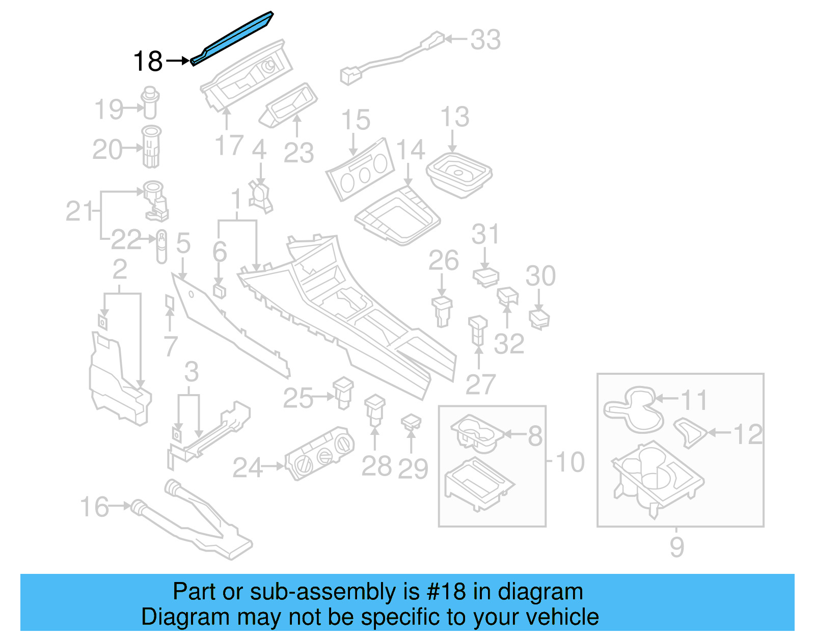 Ashtray Cover 3C0-857-351-A-20V - View 4