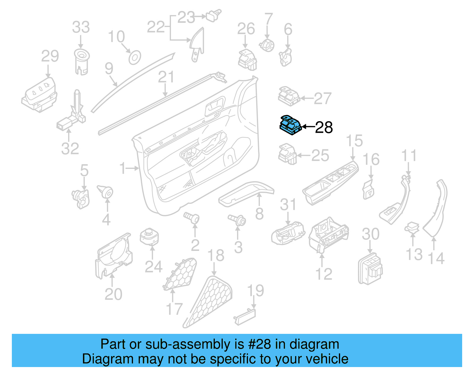 Window Switch 1Q0-959-873-D-XSH
