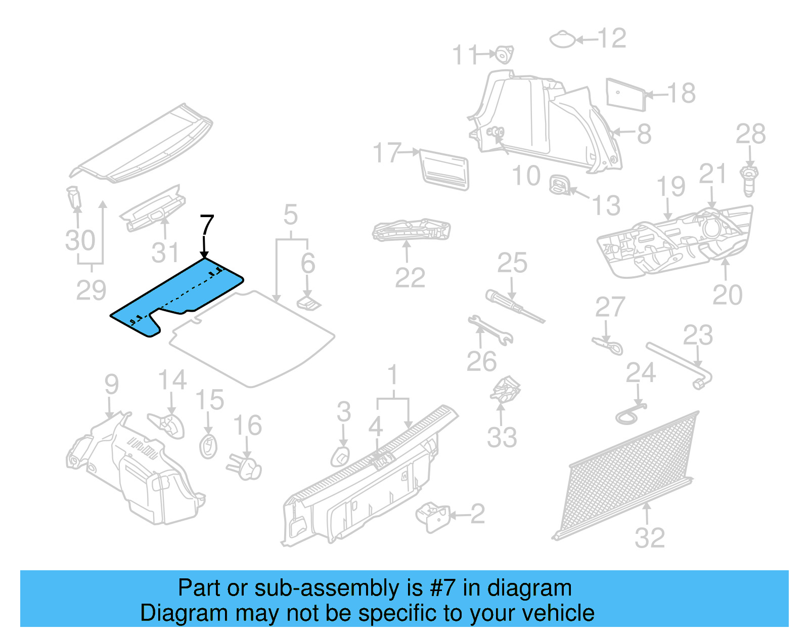 Trunk Mat 1K5-863-946-1BS - View 10