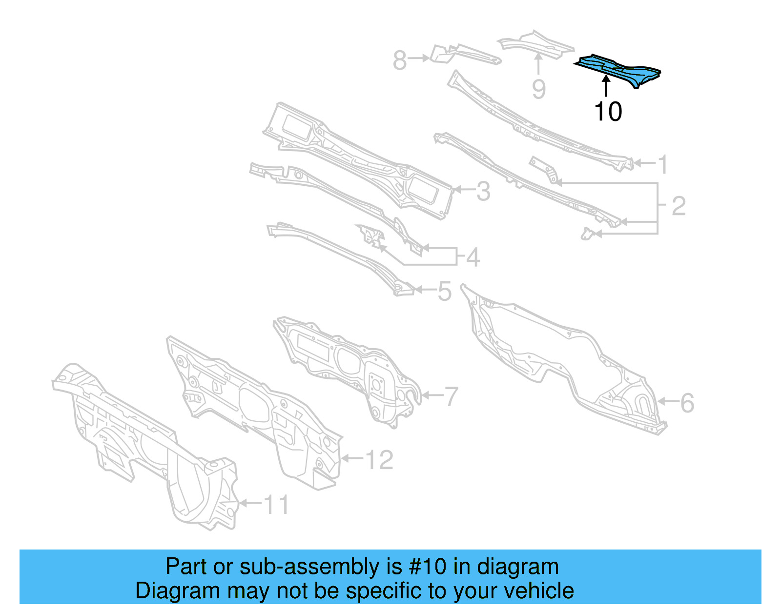 Water Deflector 3C8-819-403-9B9 - View 3