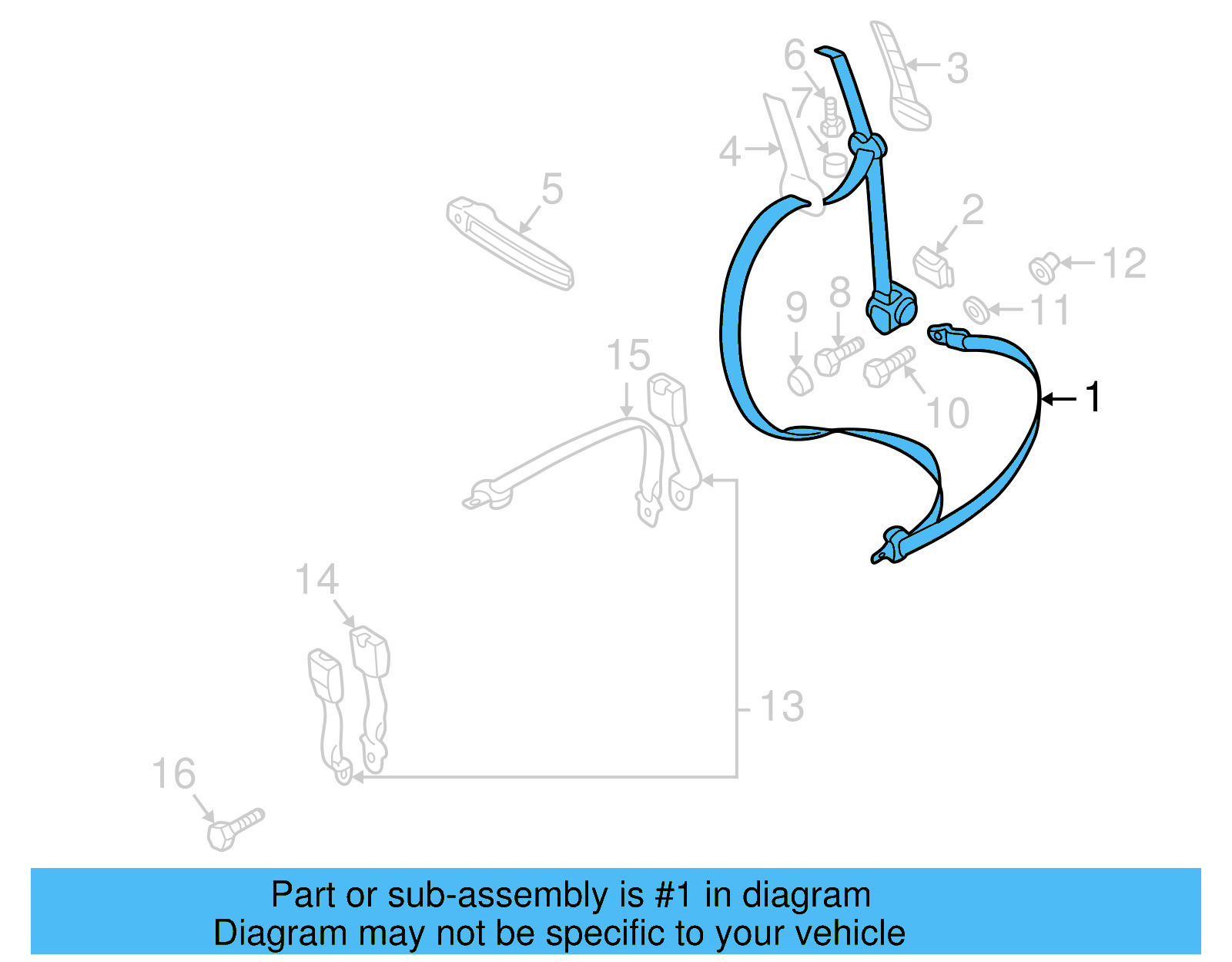 Seat Belt Assembly 703-857-815-01C - View 4