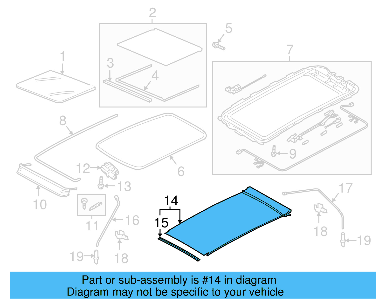 Sunshade 3CN-877-307-GC3 - View 4