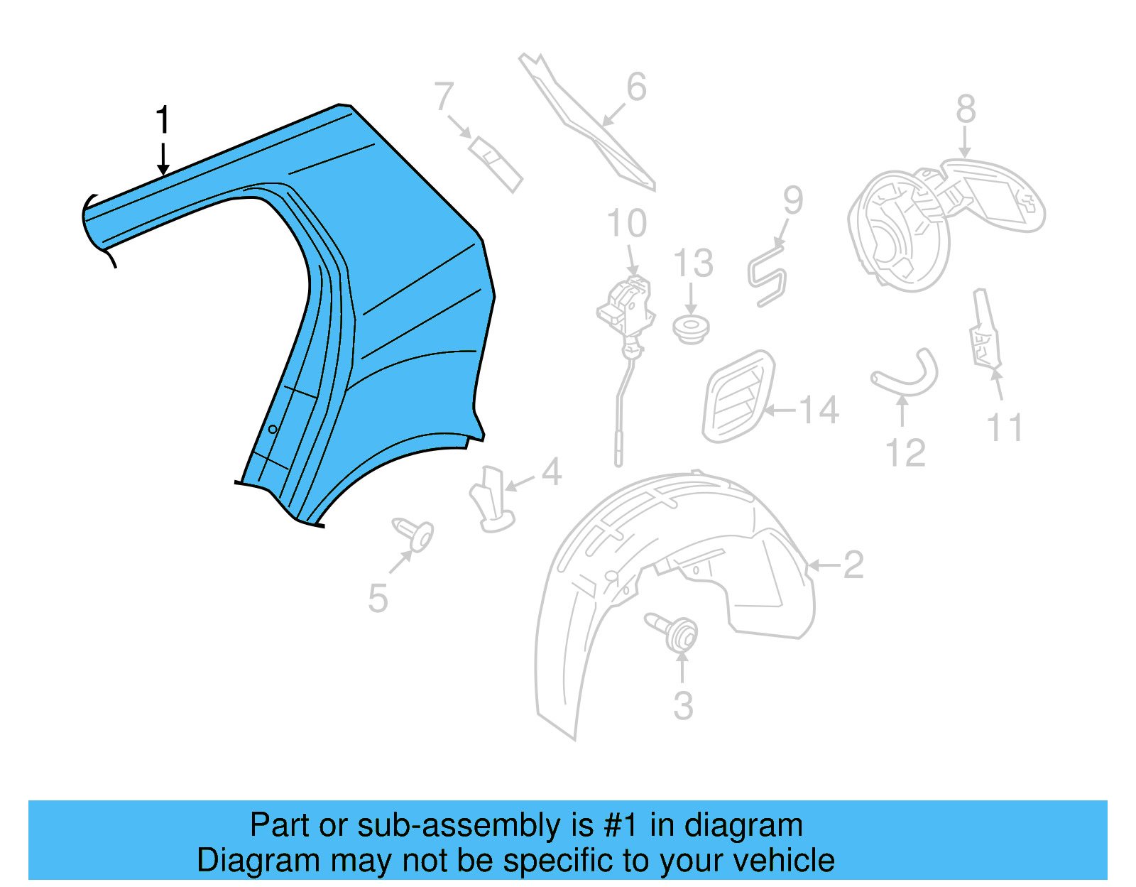 Quarter Panel 1K4-809-843-B - View 4