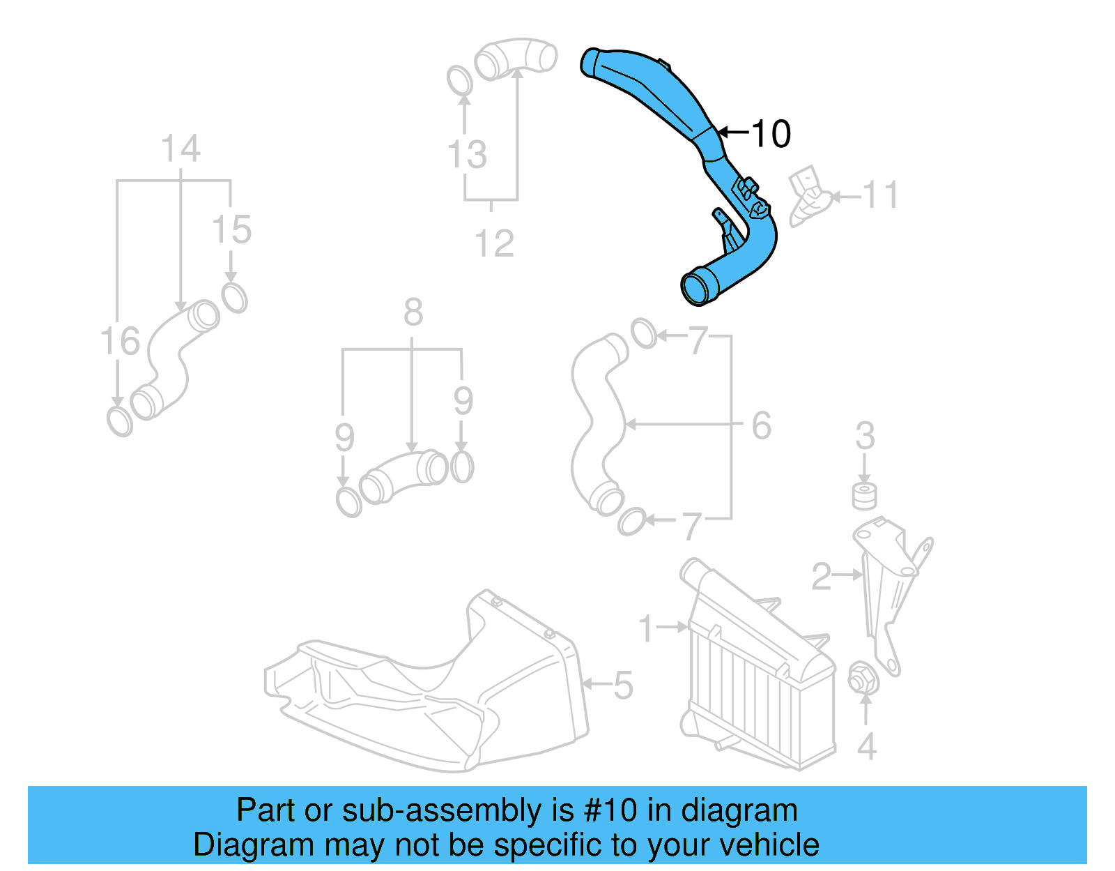 Pressure Pipe 8D0-145-840-AB - View 4