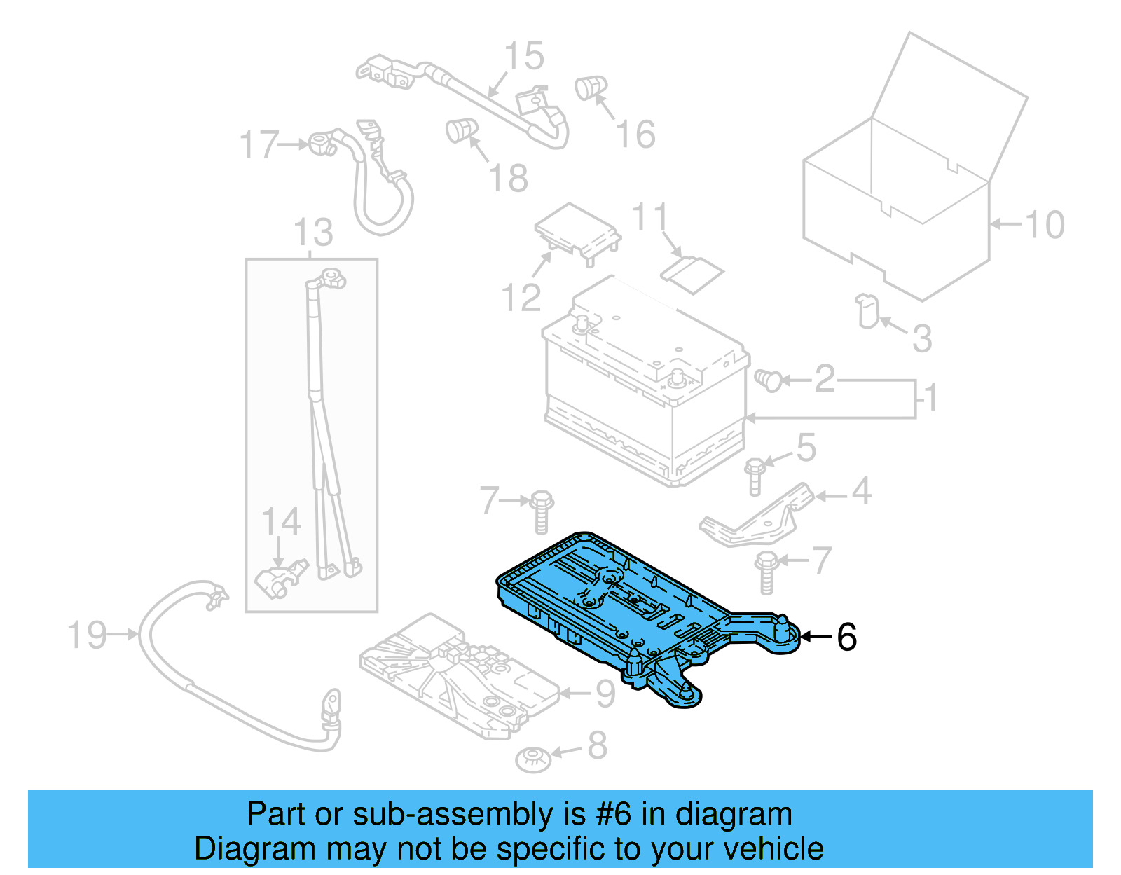 Battery Tray 5QF-915-331-C - View 4