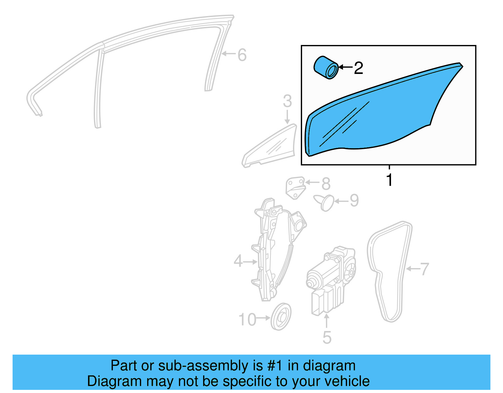 Movable Glass 5C6-845-026 - View 4