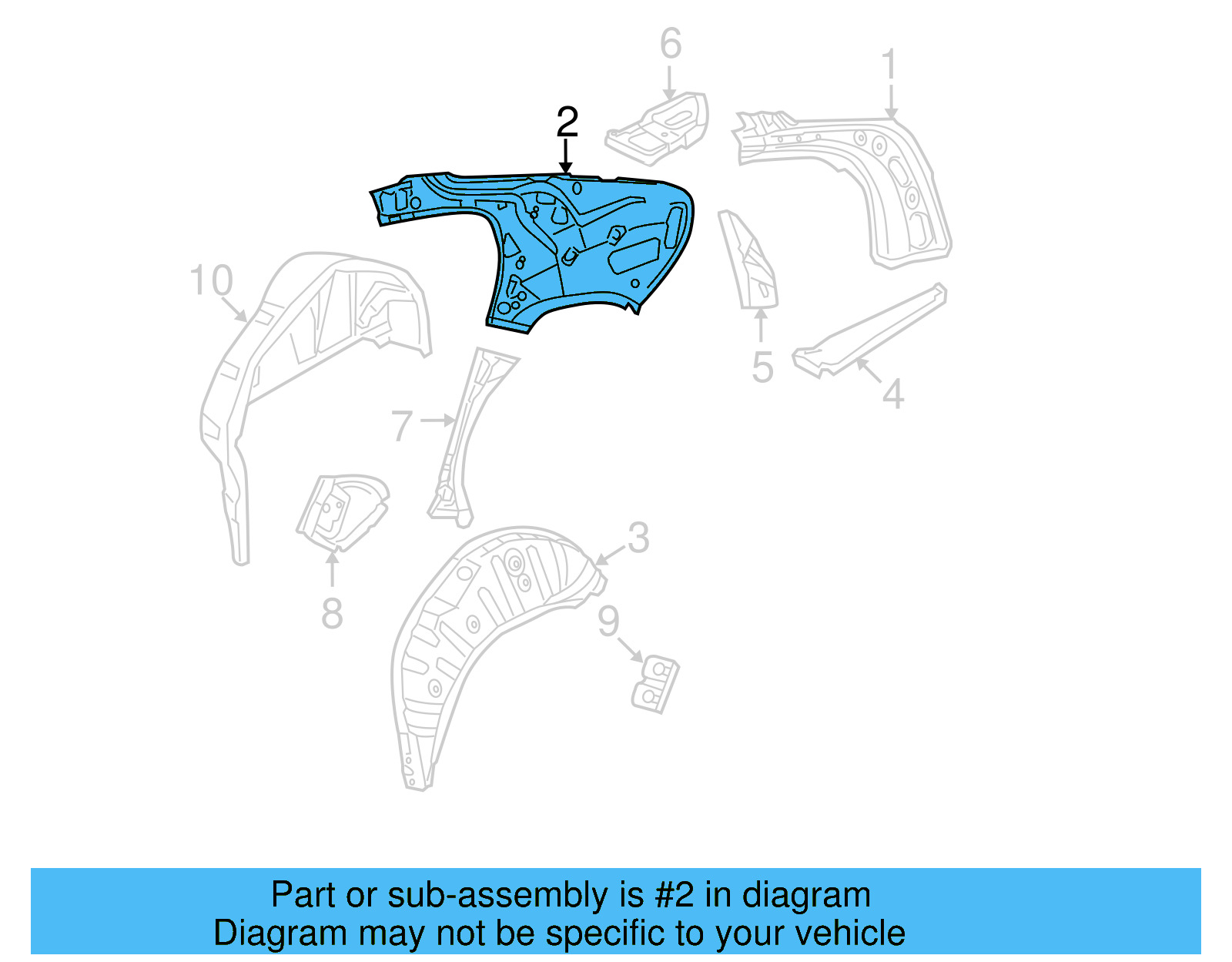 Inner Panel 3C8-809-405 - View 3