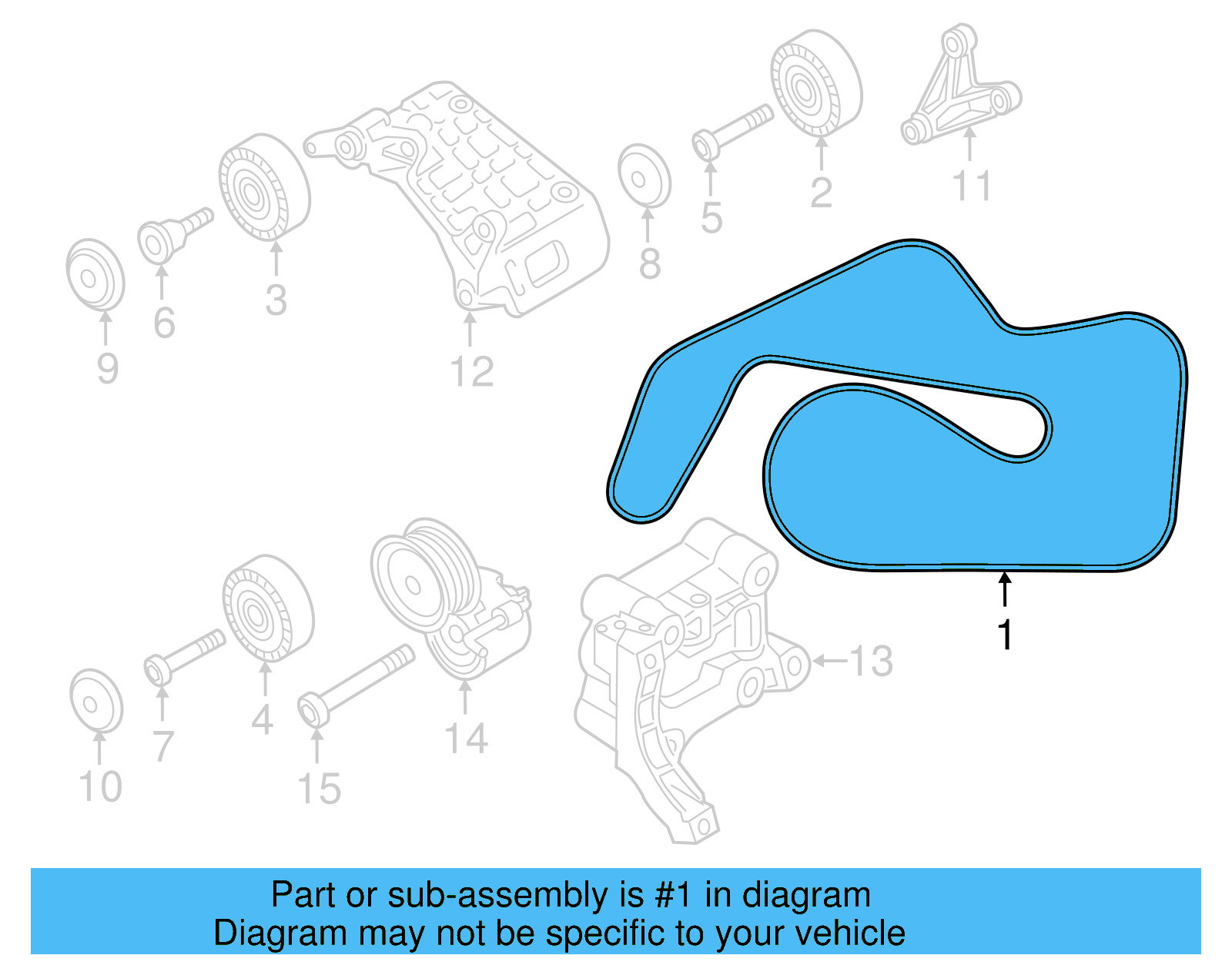 Serpentine Belt 059-903-137-AL - View 7