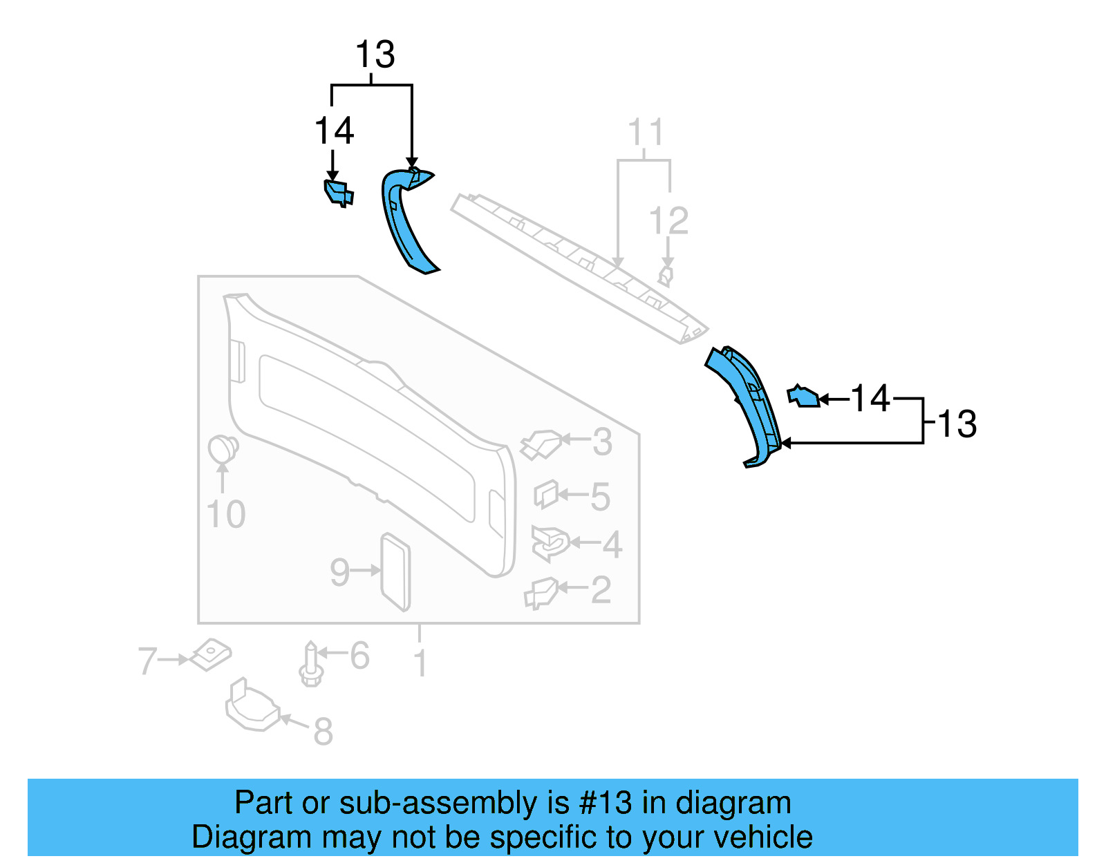 Side Trim 5N0-867-704-B-82V - View 4