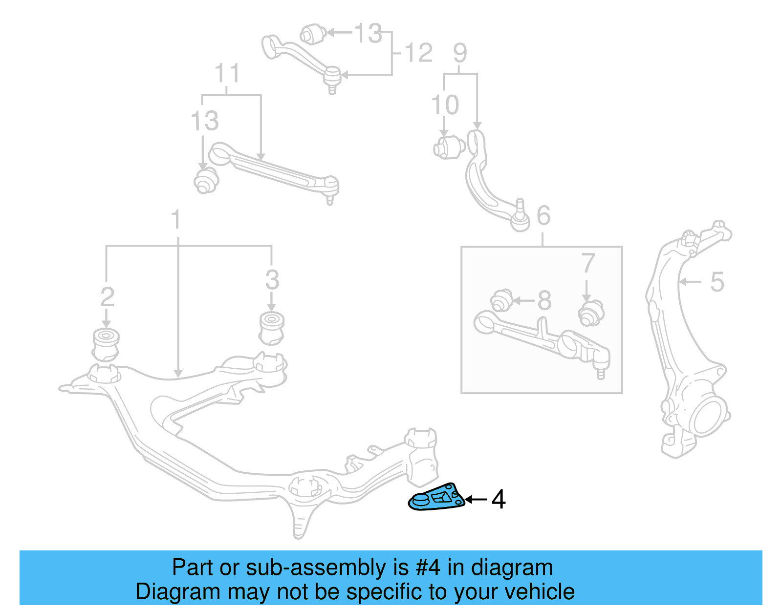 Engine Cradle Support 8D0-399-541-B - View 7