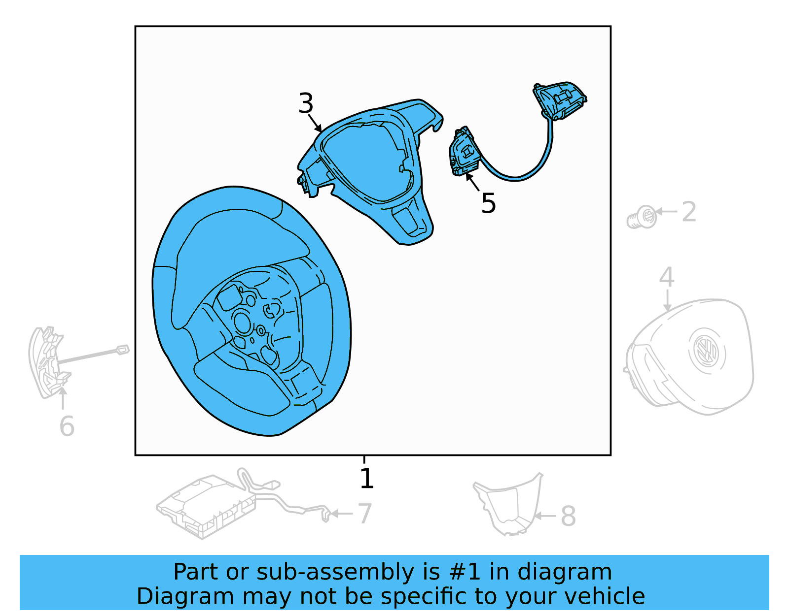 Steering Wheel 2GJ-419-089-CT-ZEG - View 4