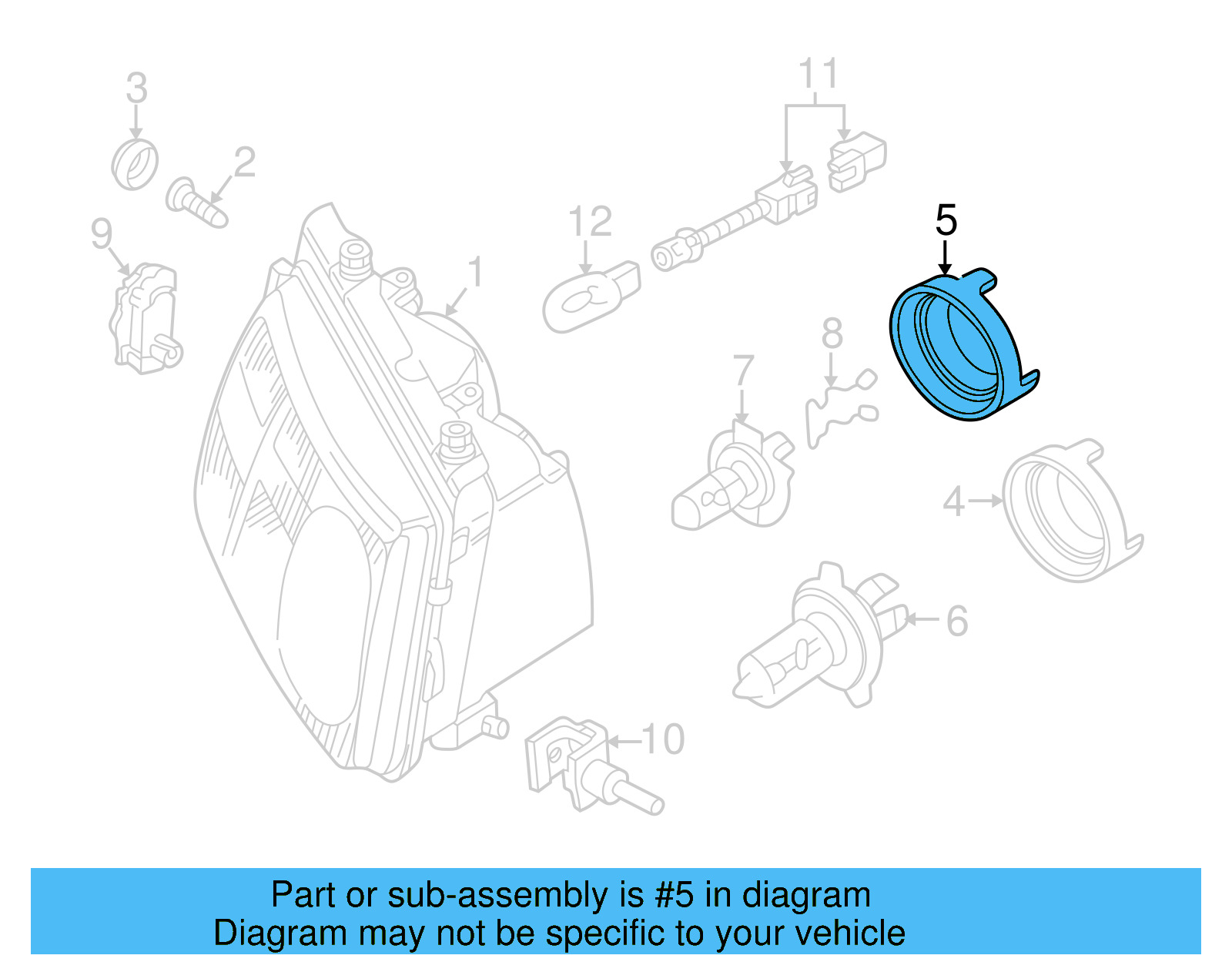 Rear Cap 3B0-941-607-A - View 9