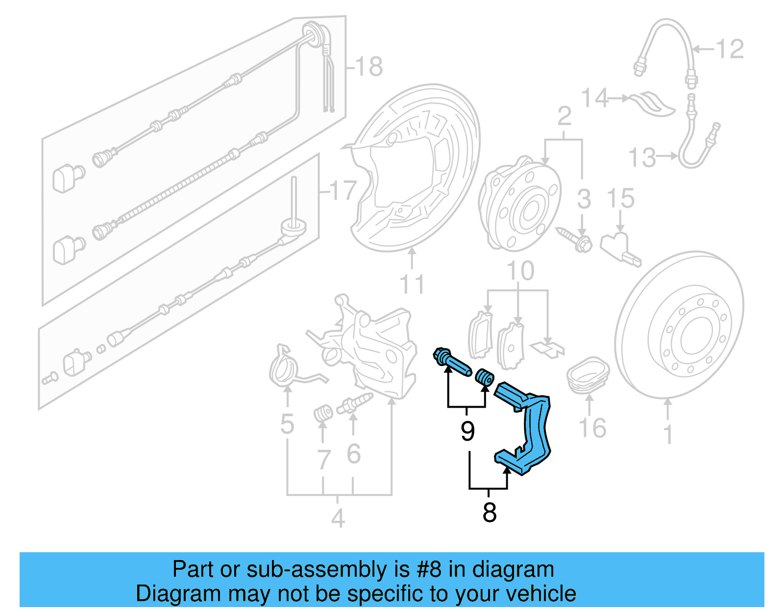 Caliper Mount 1K0-615-425-T - View 7