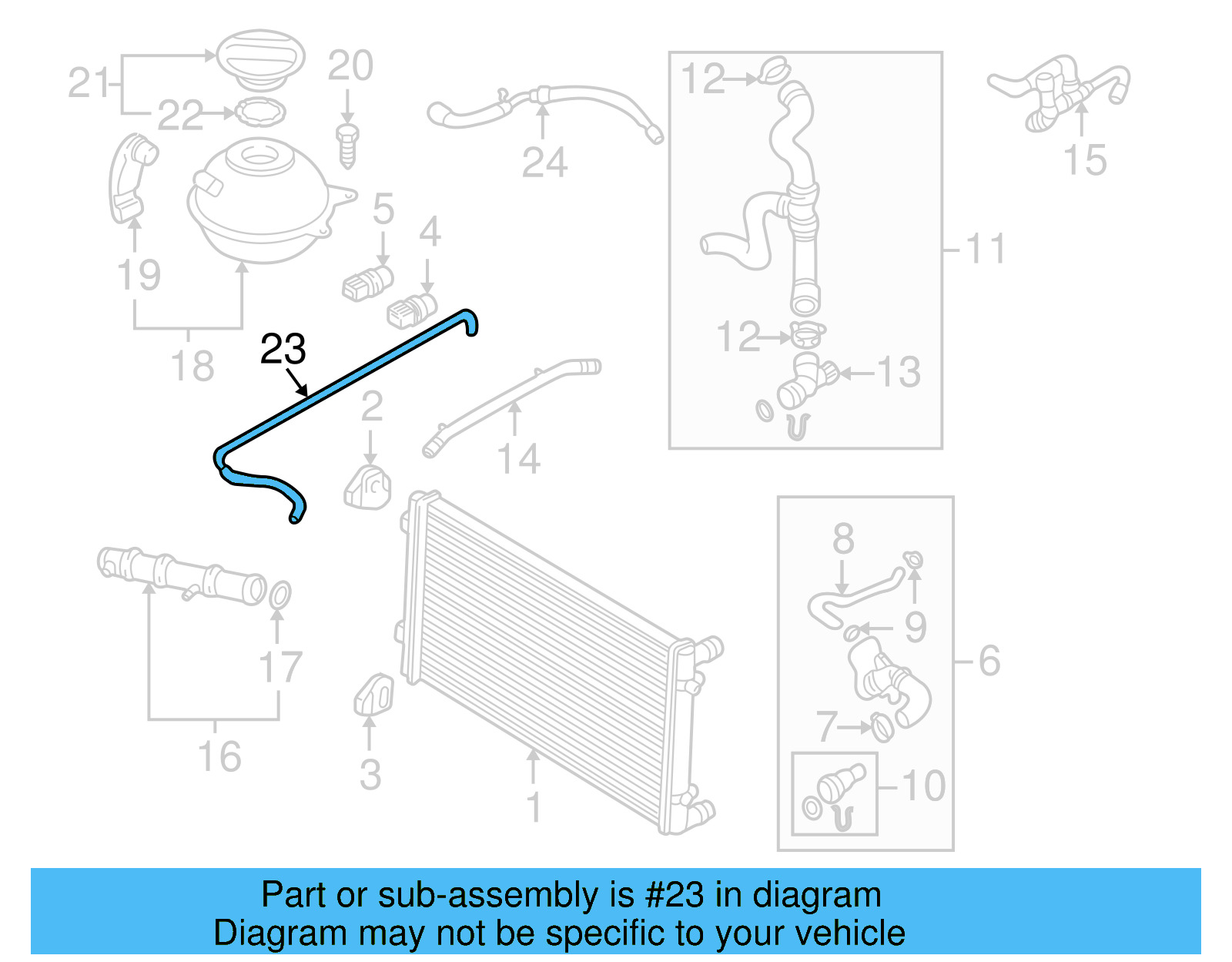 Overflow Hose 1J0-122-447-EL - View 8