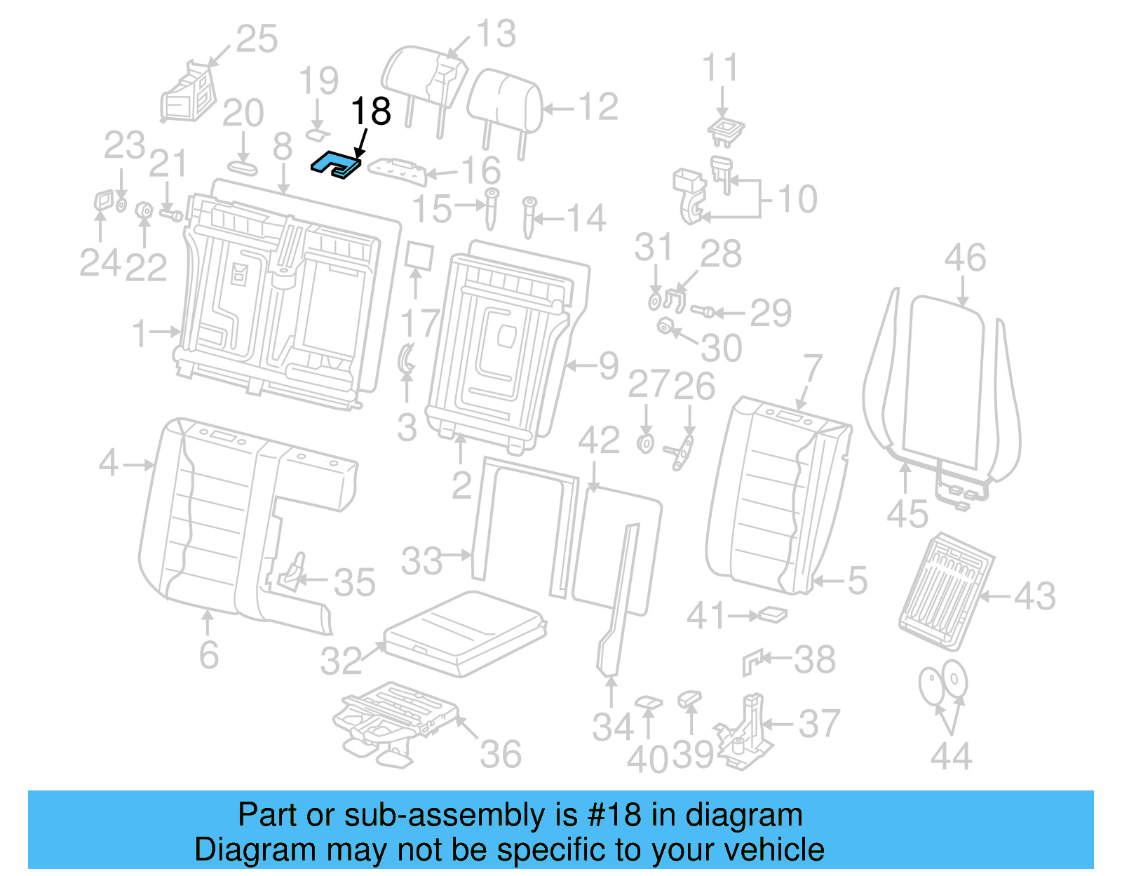 Seat Belt Guide 7L6-885-658-B-5J6 - View 9