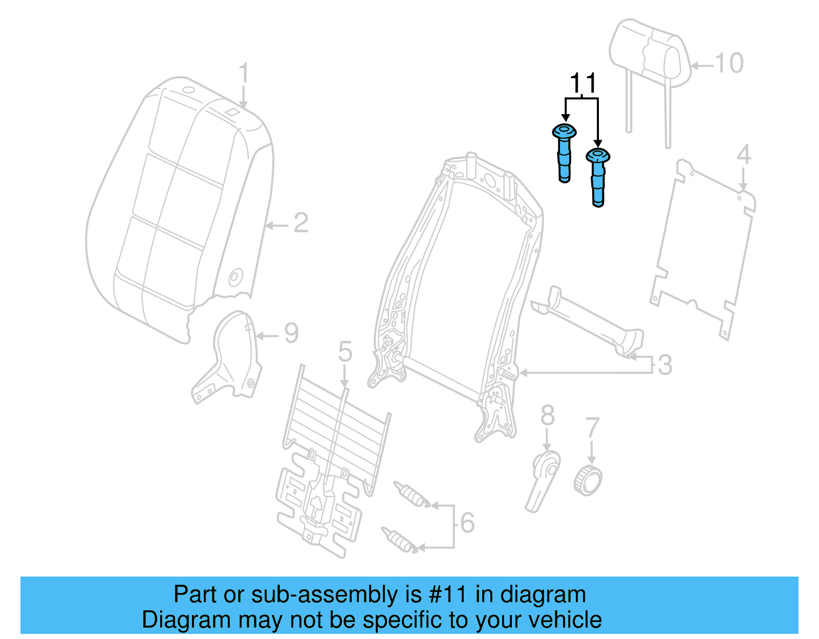 Headrest Guide 1K0-881-920-Q-3G4 - View 9