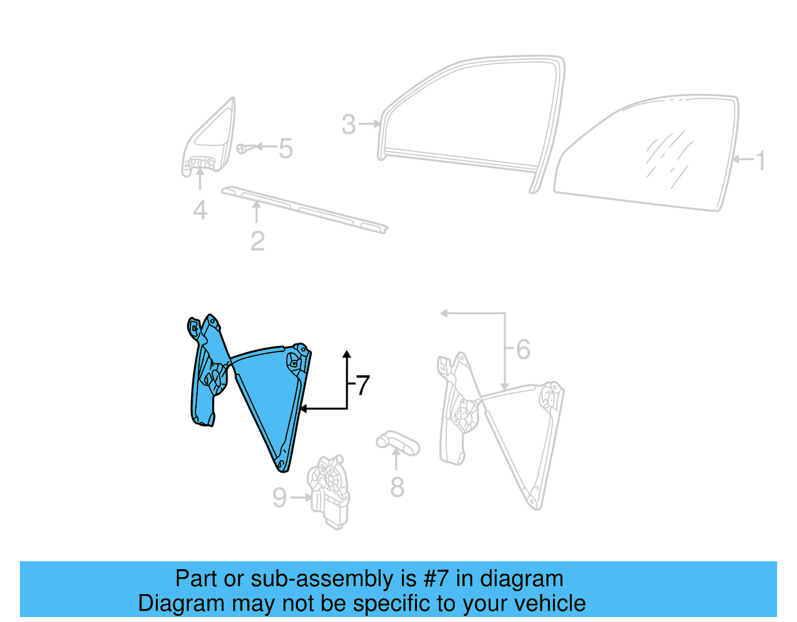 Window Regulator 1J3-837-462-H - View 7