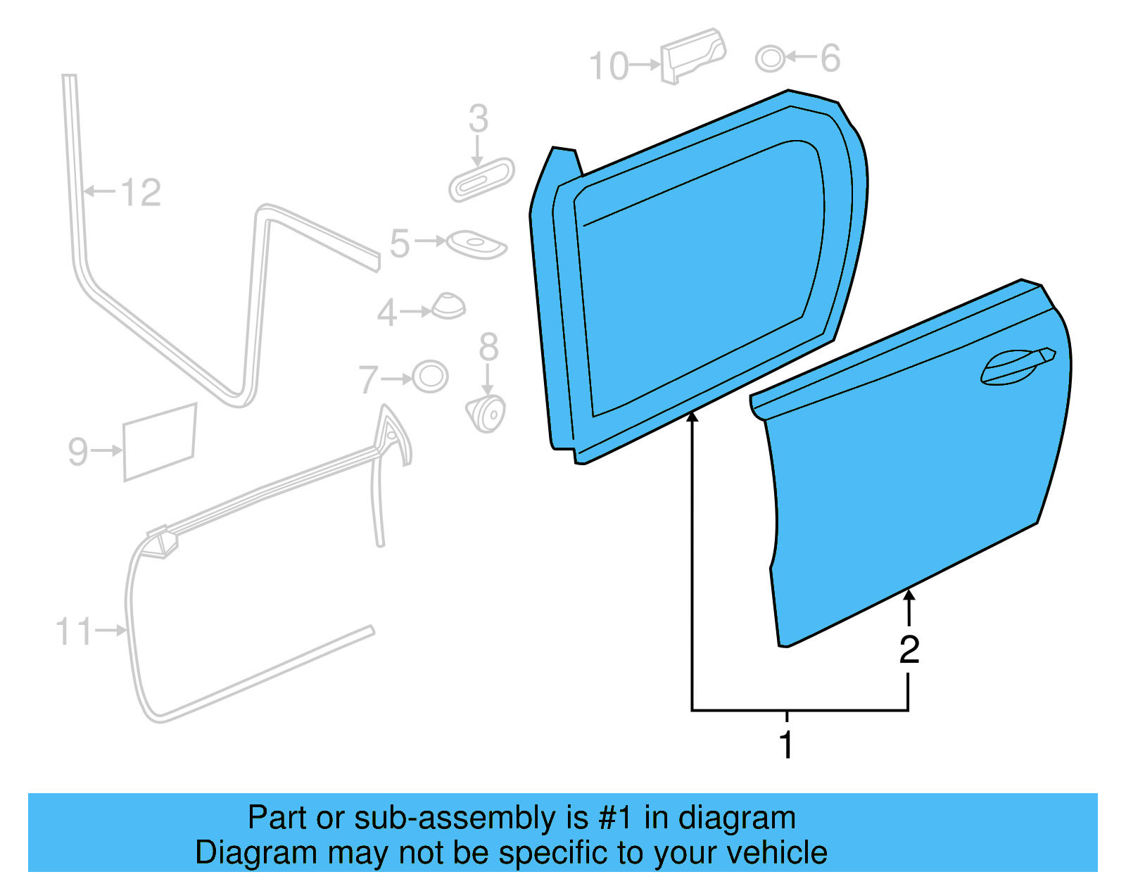 Door Shell 5C3-831-055-J - View 4