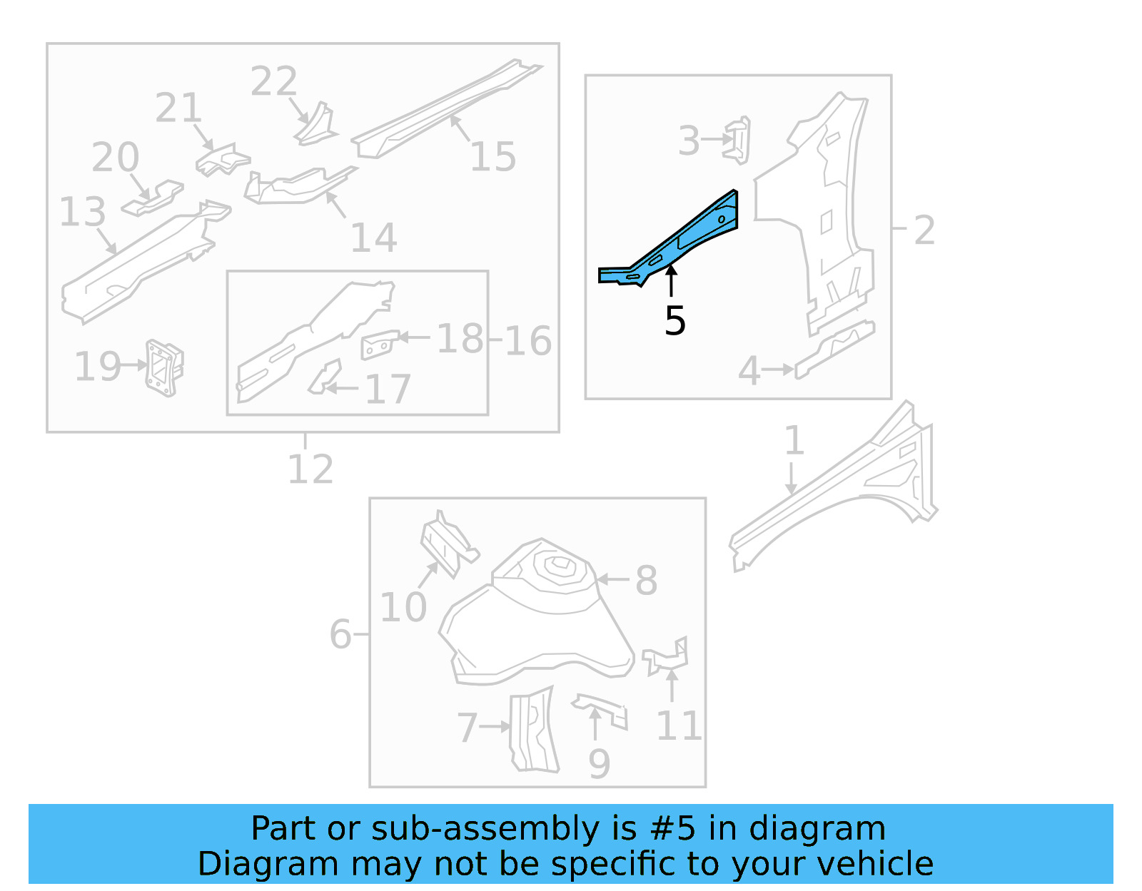 Upper Inner Rail 5G0-809-147-A - View 13