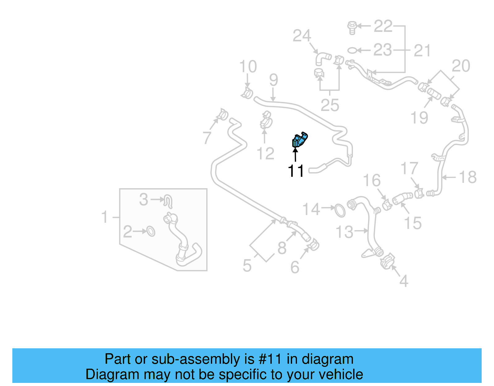 Overflow Hose Clip 1C0-422-705-B - View 4