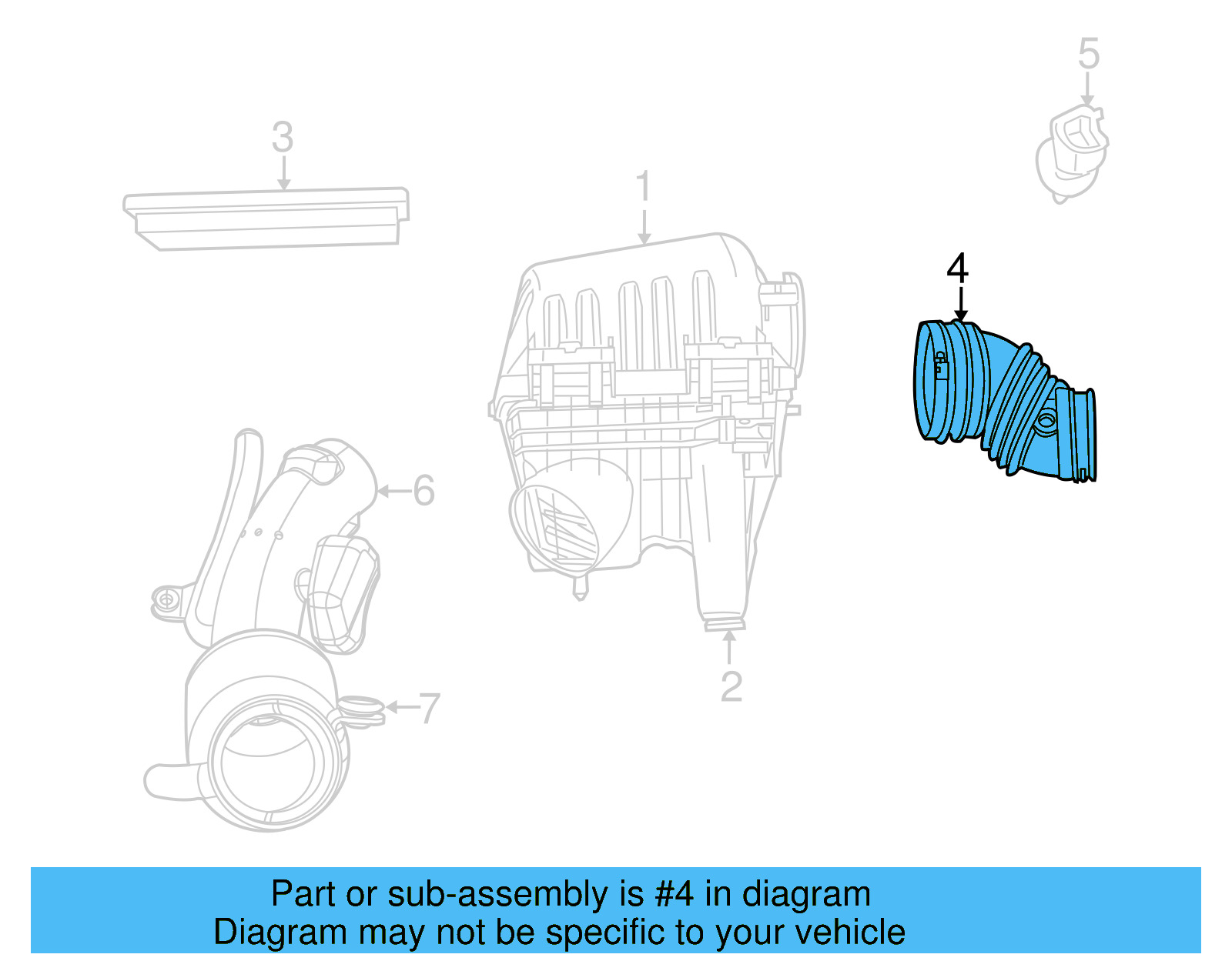Air Duct 7B0-129-622-A - View 7