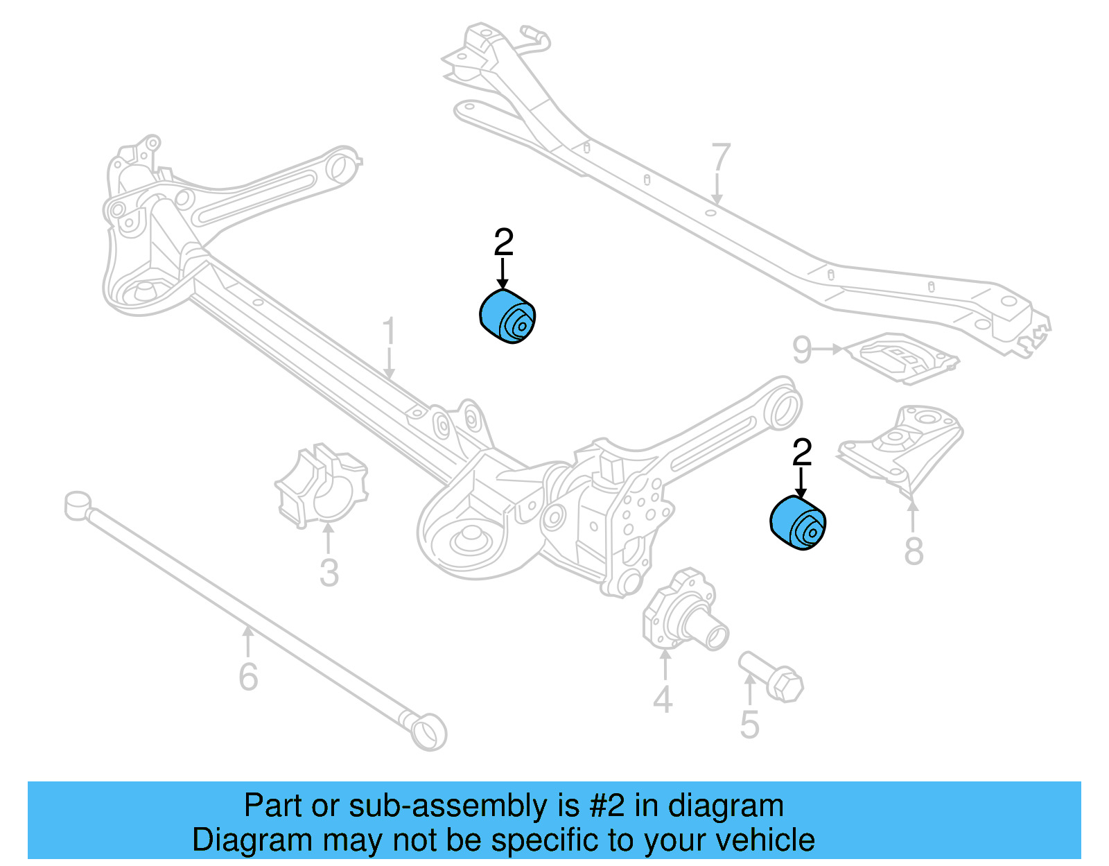 Axle Bushing 5C0-501-541-A - View 5