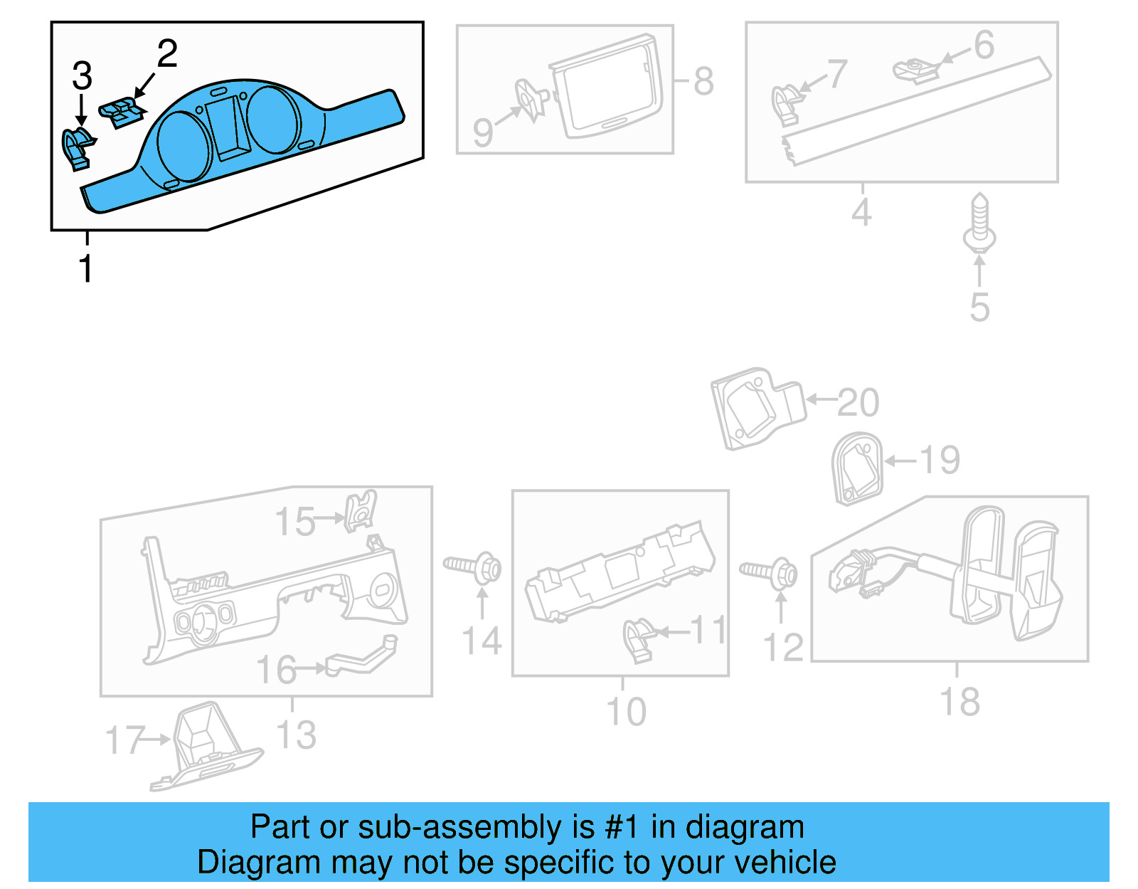 Cluster Bezel 3AB-858-366-G-WJ5 - View 9