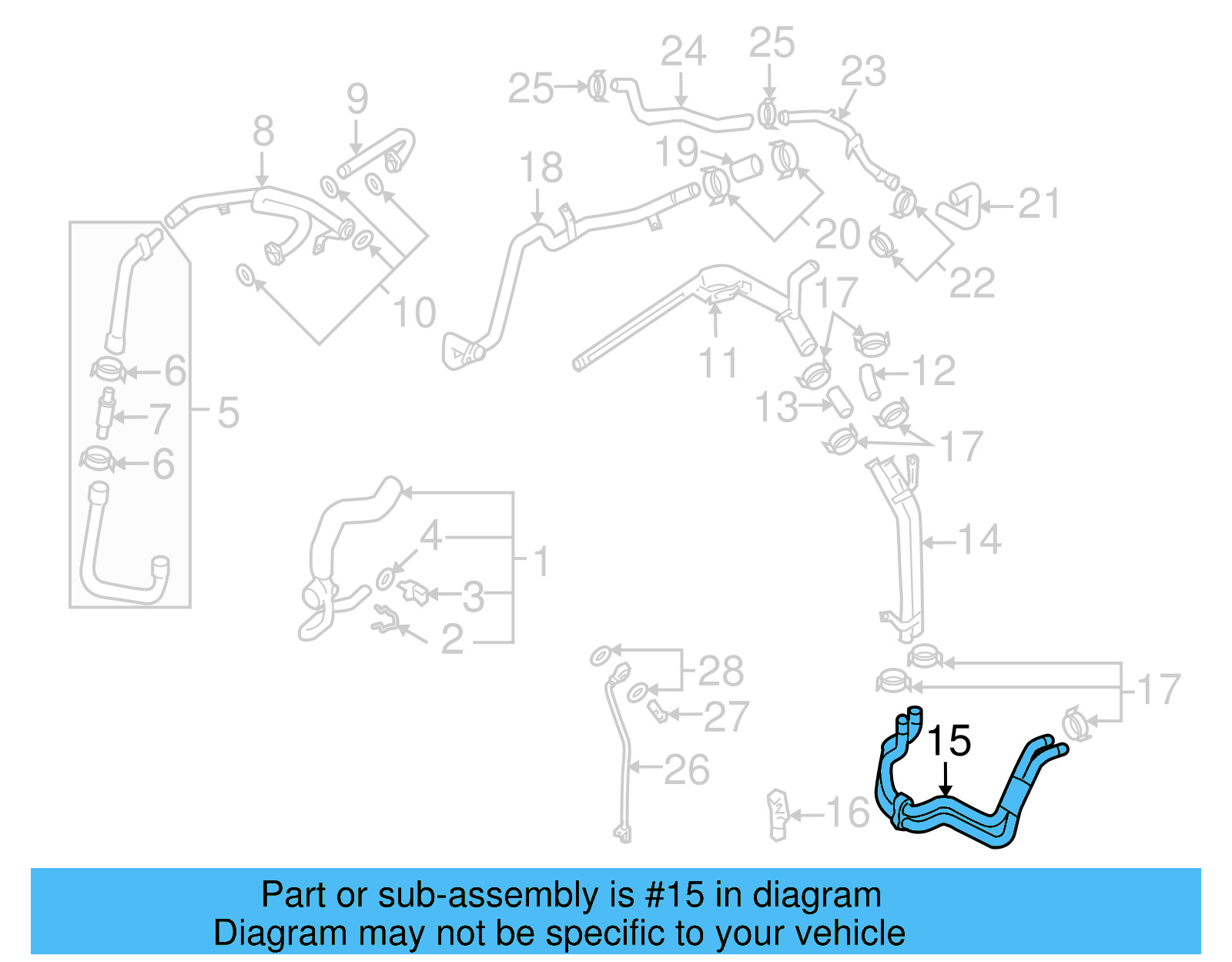 Heater Hose 7L6-122-073-E - View 5