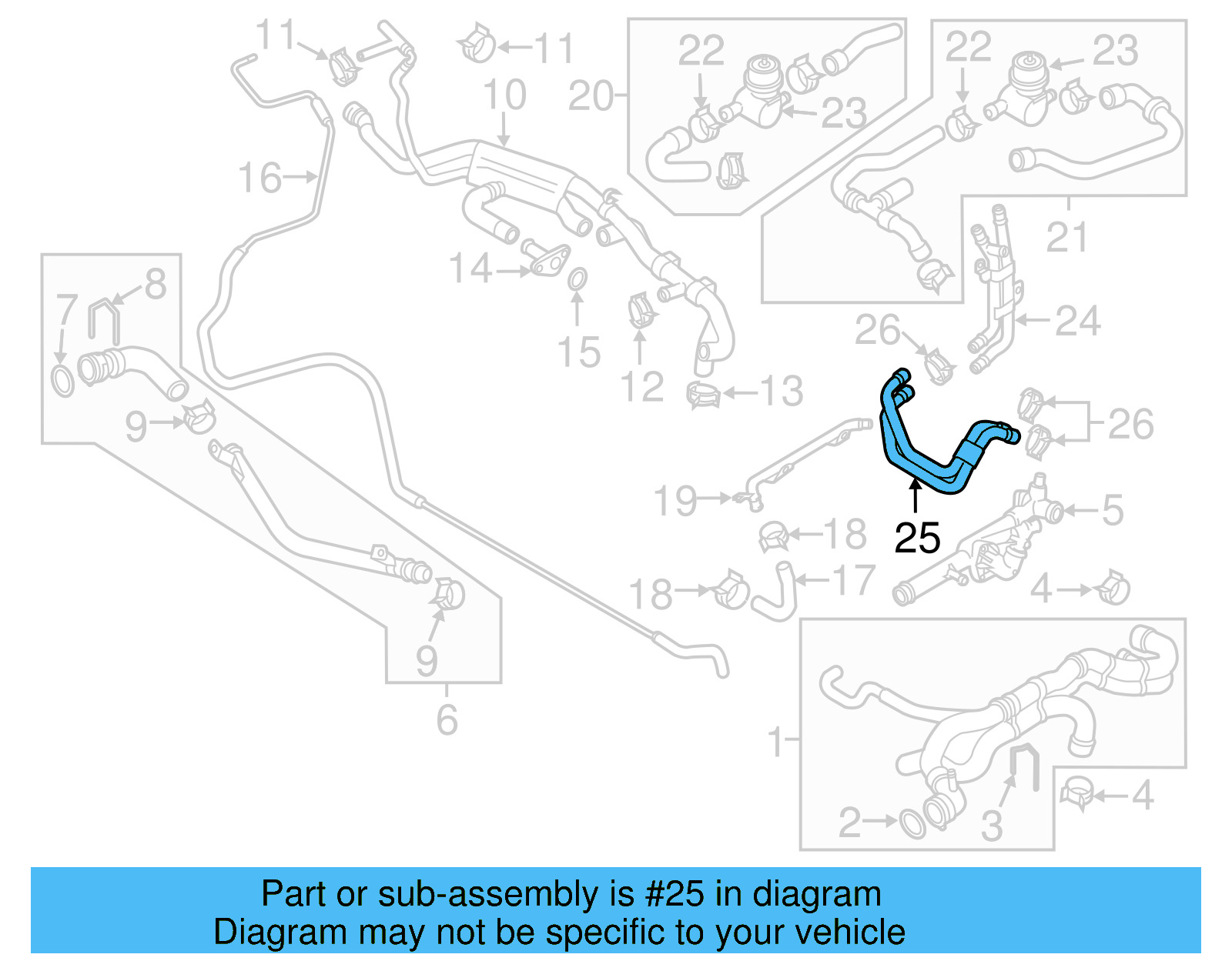 HVAC Heater Hose 7P0-819-308 - View 6