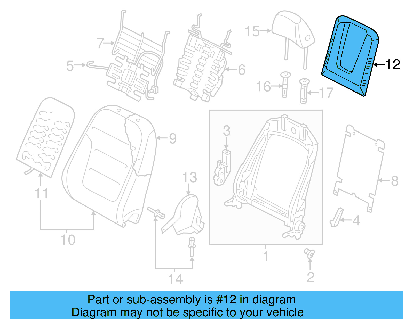 Back Panel 8R0-881-969-G-95T - View 7