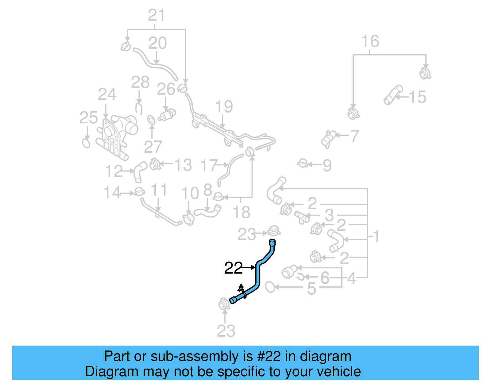 Coolant Hose 1K0-122-063-G - View 28