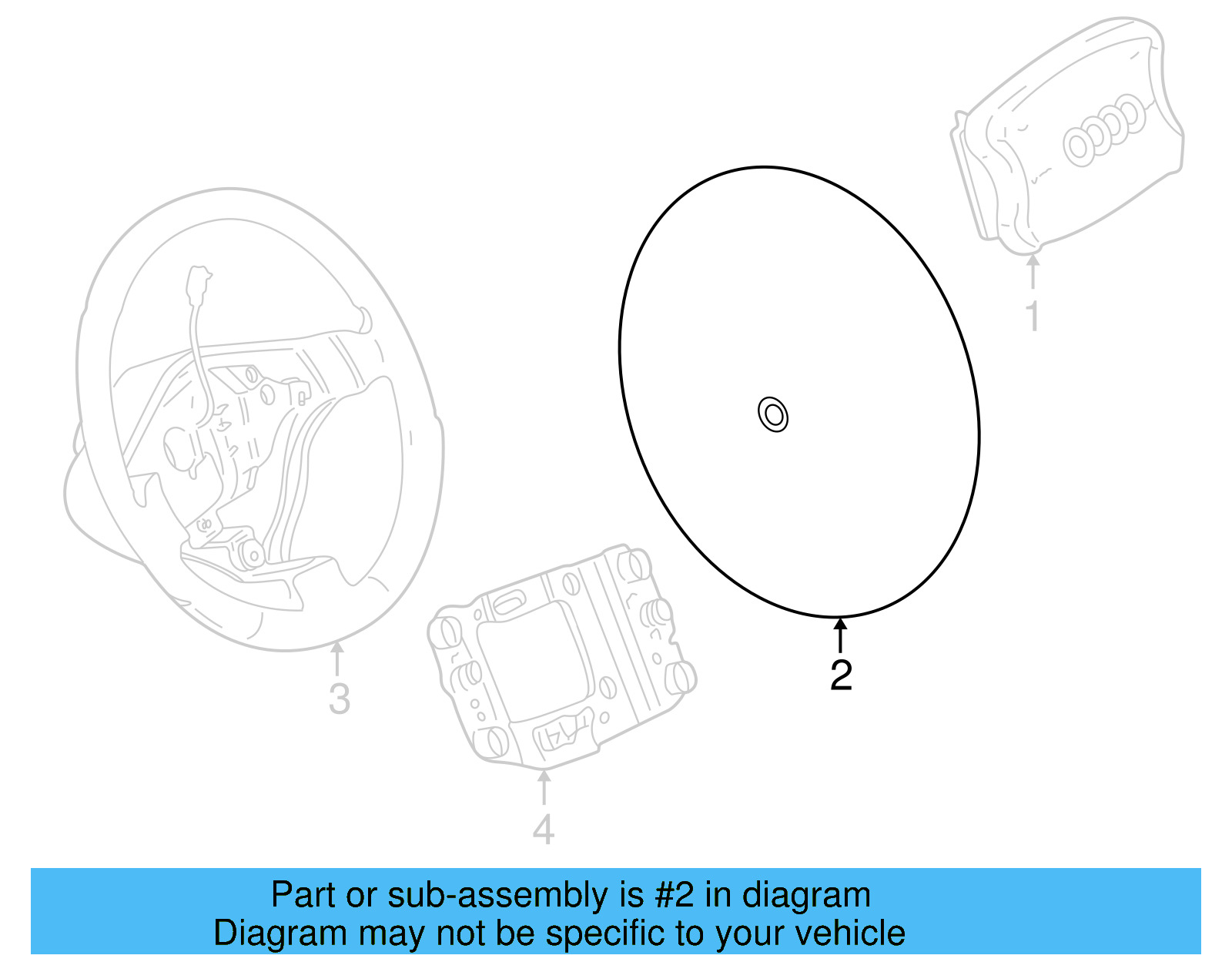 Steering Wheel 3B0419091Q2WE - View 4