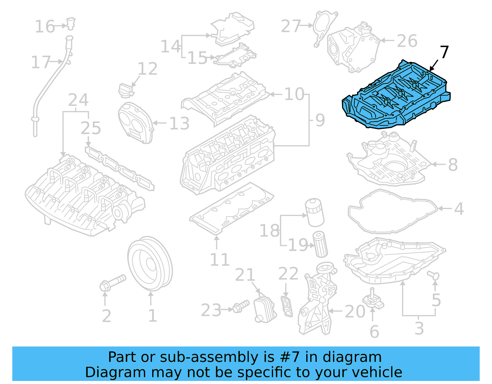 Upper Oil Pan 06K-103-603-CQ - View 8