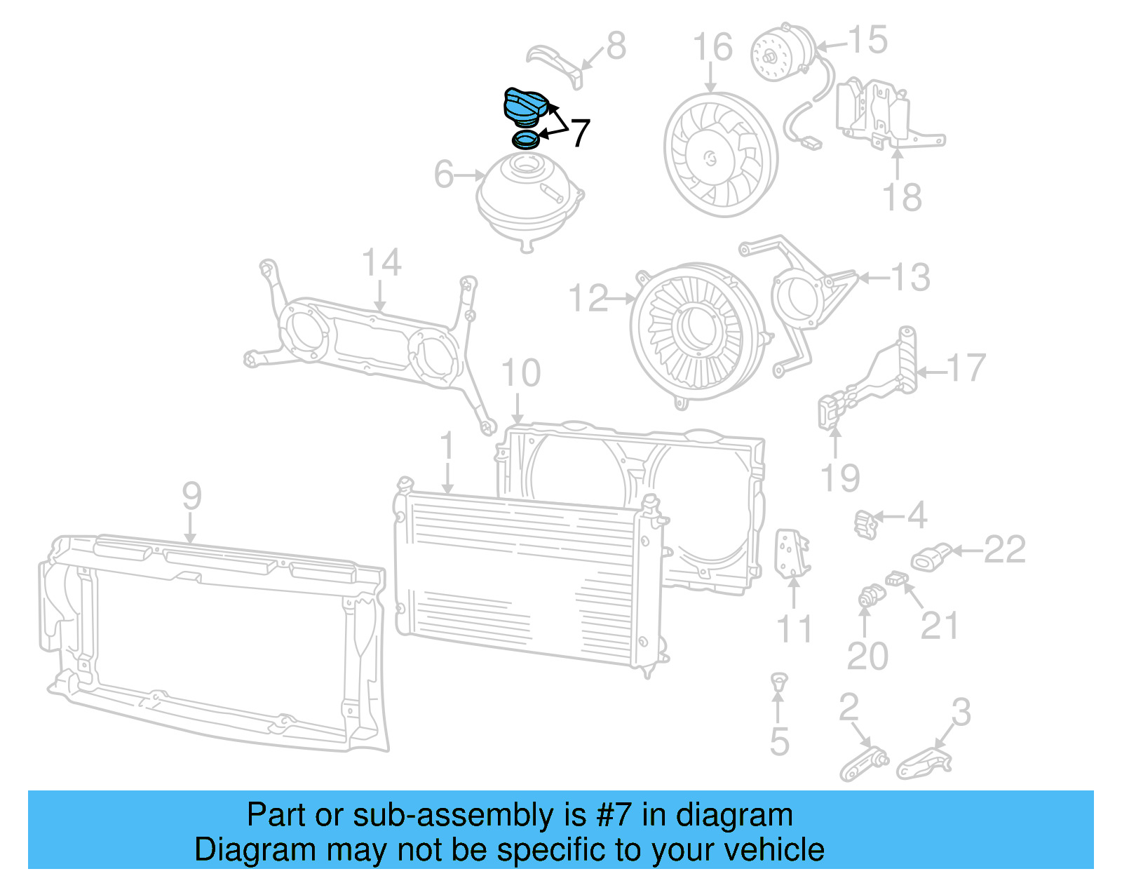 Reservoir Cover 1H0-121-321-C - View 22