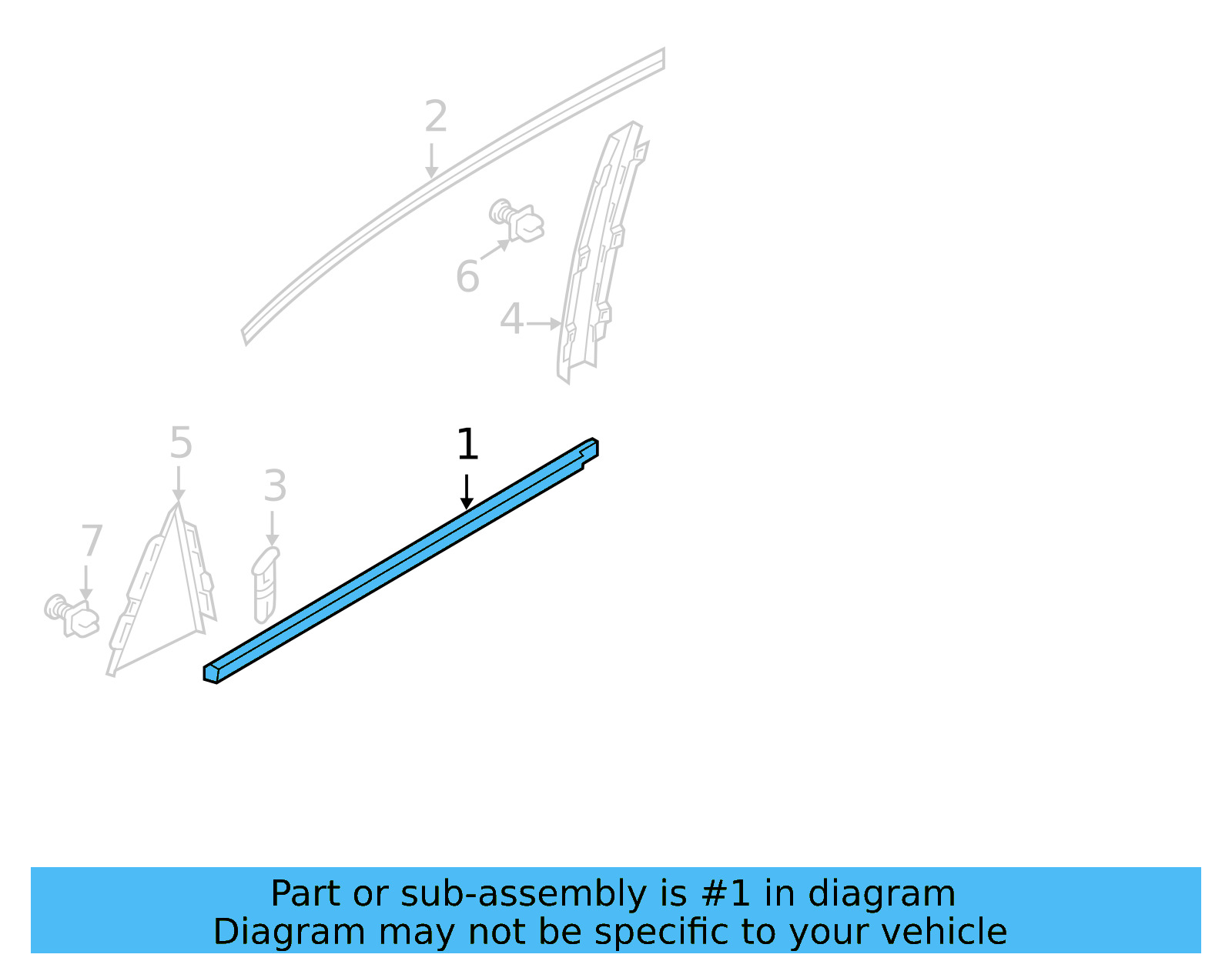 Belt Molding 561-839-475-D - View 4