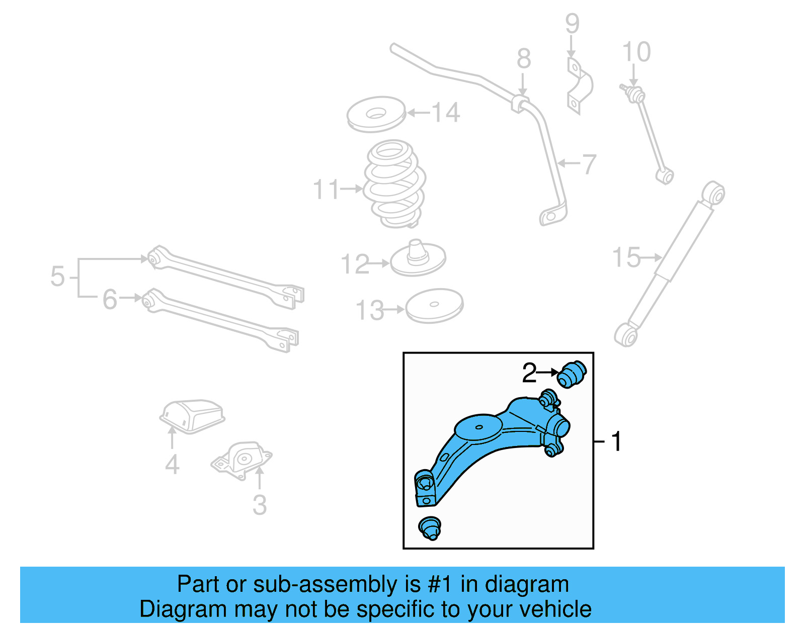 Trailing Arm 1J0-505-224-M - View 4