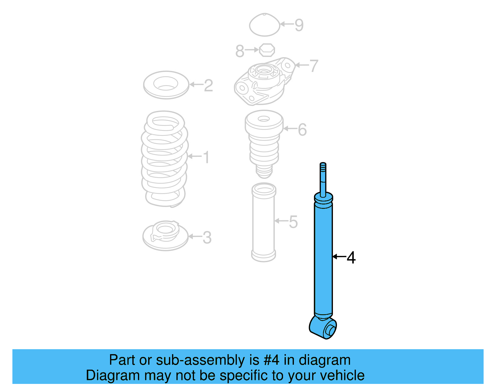 Shock Absorber JZW-513-025-N - View 3