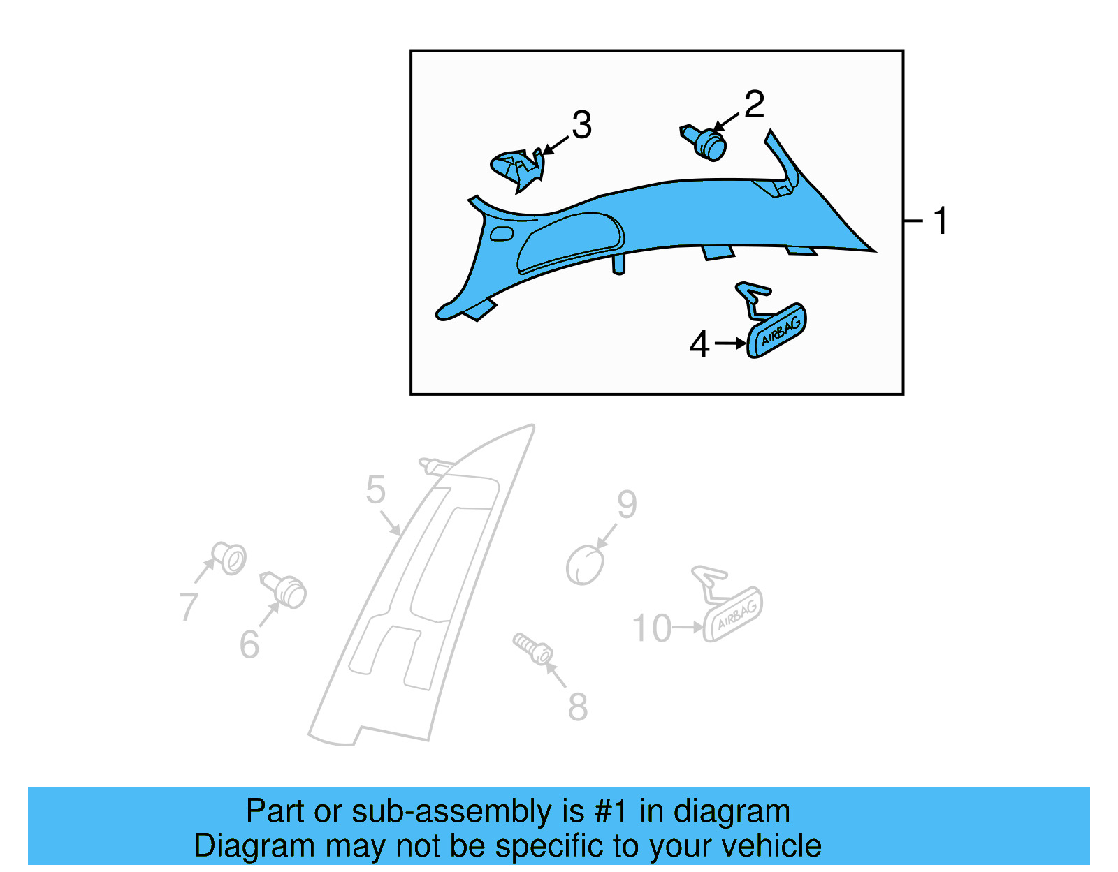 Upper Quarter Trim 5N0-867-287-E-95T - View 4