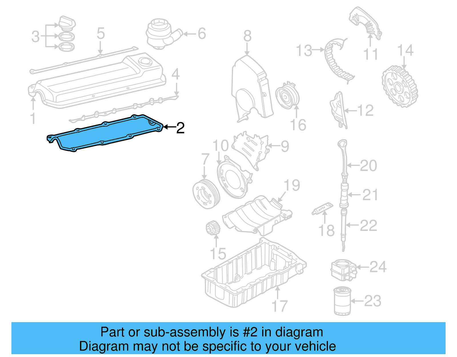 Valve Cover Gasket 06A-103-483-C - View 8