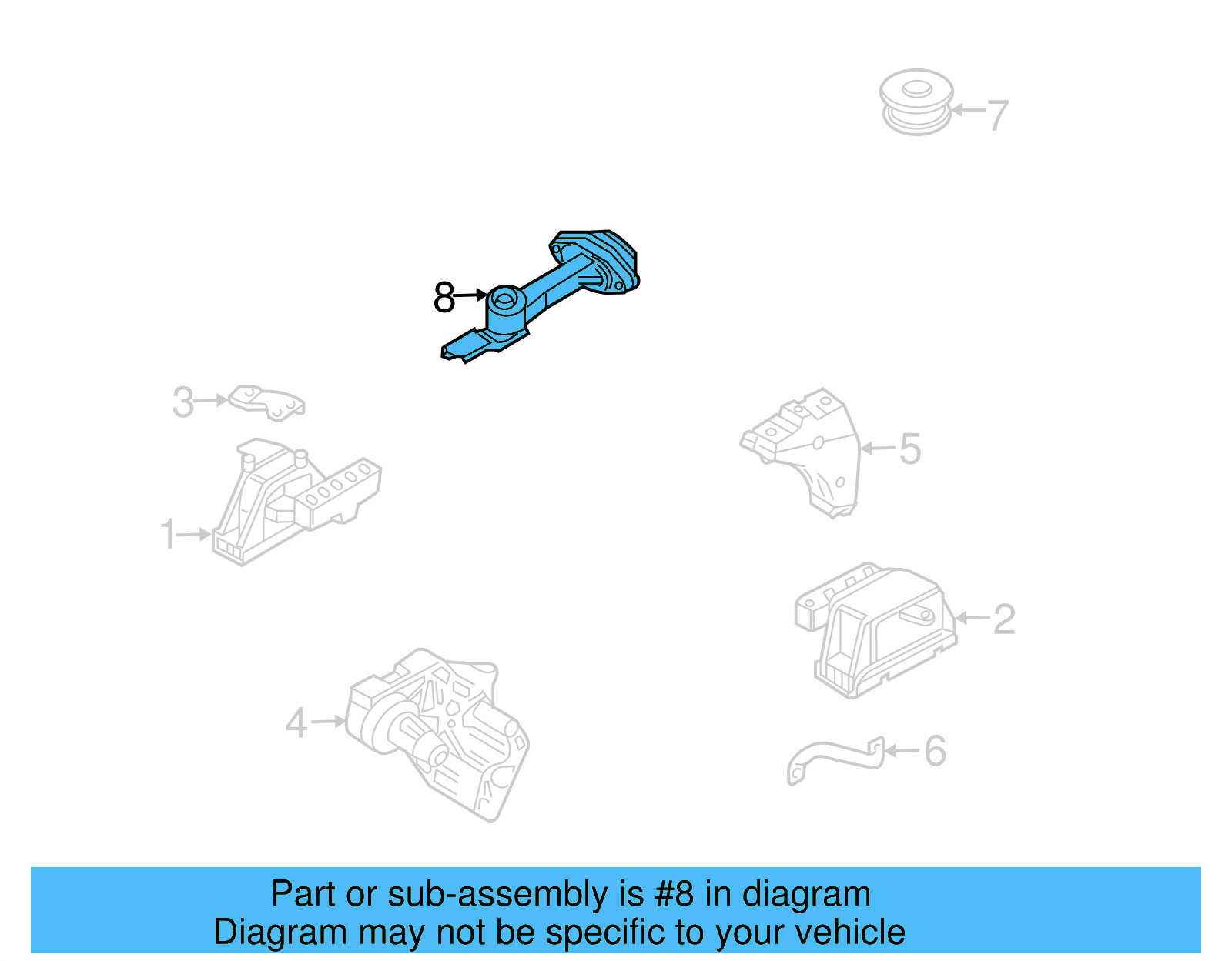 Rear Support 1J0-199-851-AM - View 3
